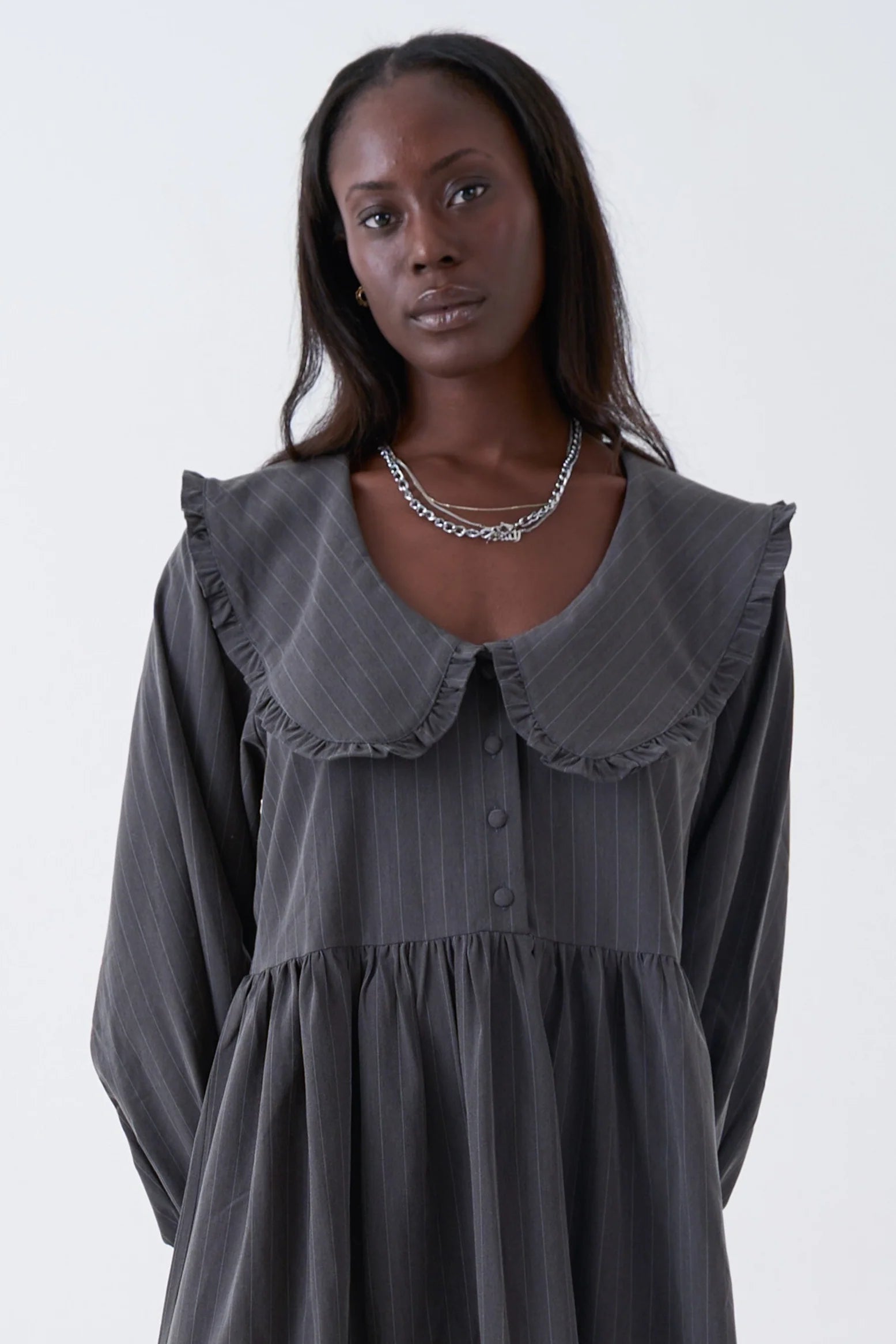 THE CURIO OVERSIZED COLLAR MIDI DRESS  - VIA THE RAGGED PRIEST | Only €99 | NOW AVAILABLE TO SHOP at IAMINHATELOVE 