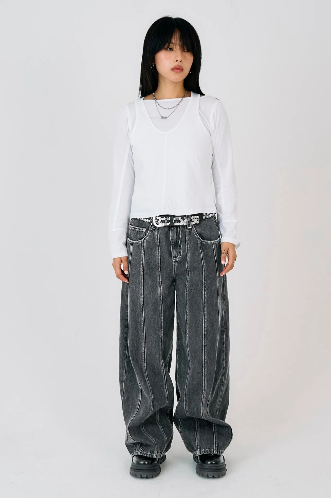 THE CYCLE GREY RINSE PANEL SEAM DENIM  - VIA THE RAGGED PRIEST | Only €87.55 | NOW AVAILABLE TO SHOP at IAMINHATELOVE 