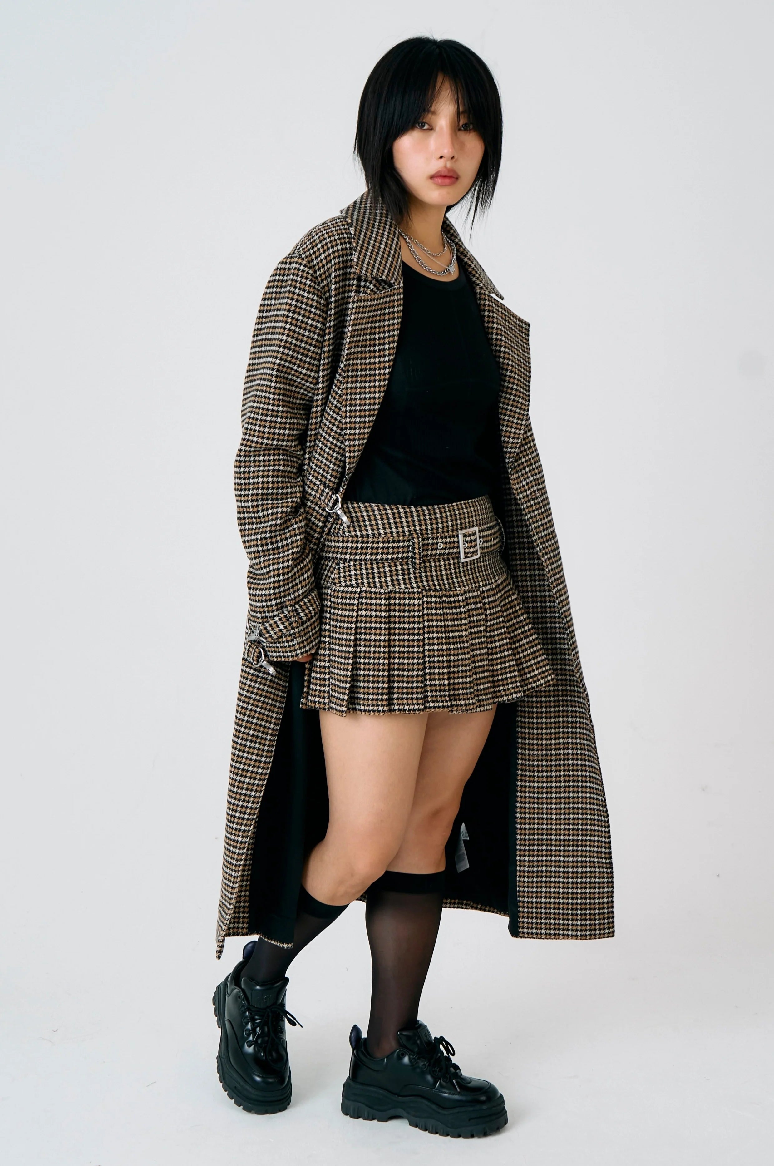 DALE HOUNDSTOOTH CHECK COAT  - VIA THE RAGGED PRIEST | Only €248 | NOW AVAILABLE TO SHOP at IAMINHATELOVE 