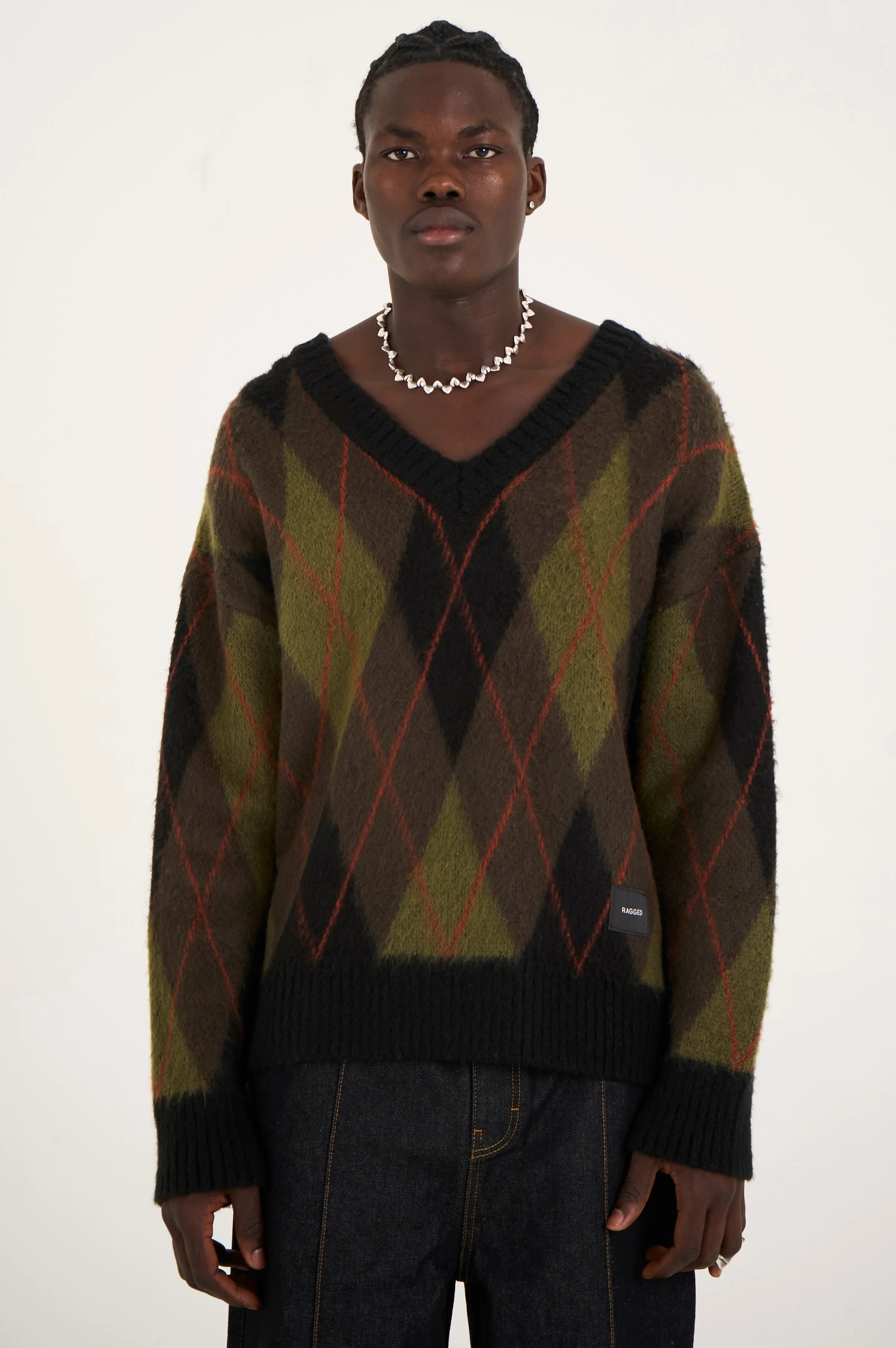 THE DIAMOND V NECK ARGYLE UNISEX KNIT  - VIA THE RAGGED PRIEST | Only €99 | NOW AVAILABLE TO SHOP at IAMINHATELOVE 