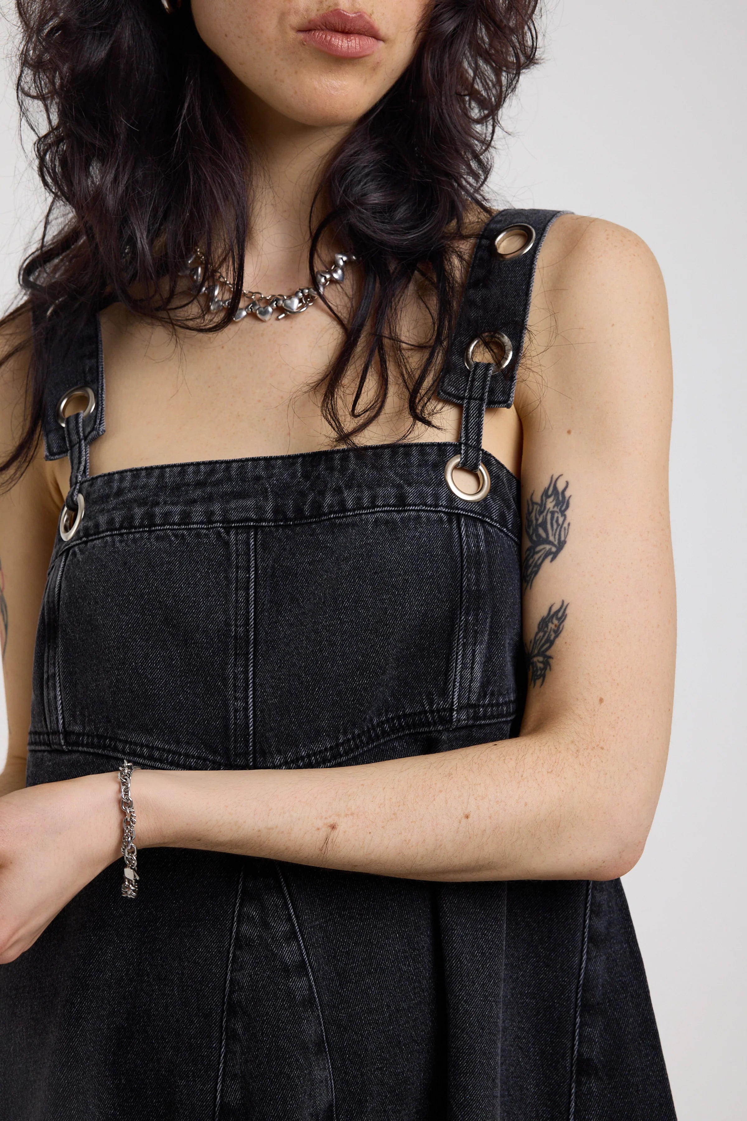 THE DILEMMA DENIM EYELET MINI DRESS  - VIA THE RAGGED PRIEST | Only €89 | NOW AVAILABLE TO SHOP at IAMINHATELOVE 