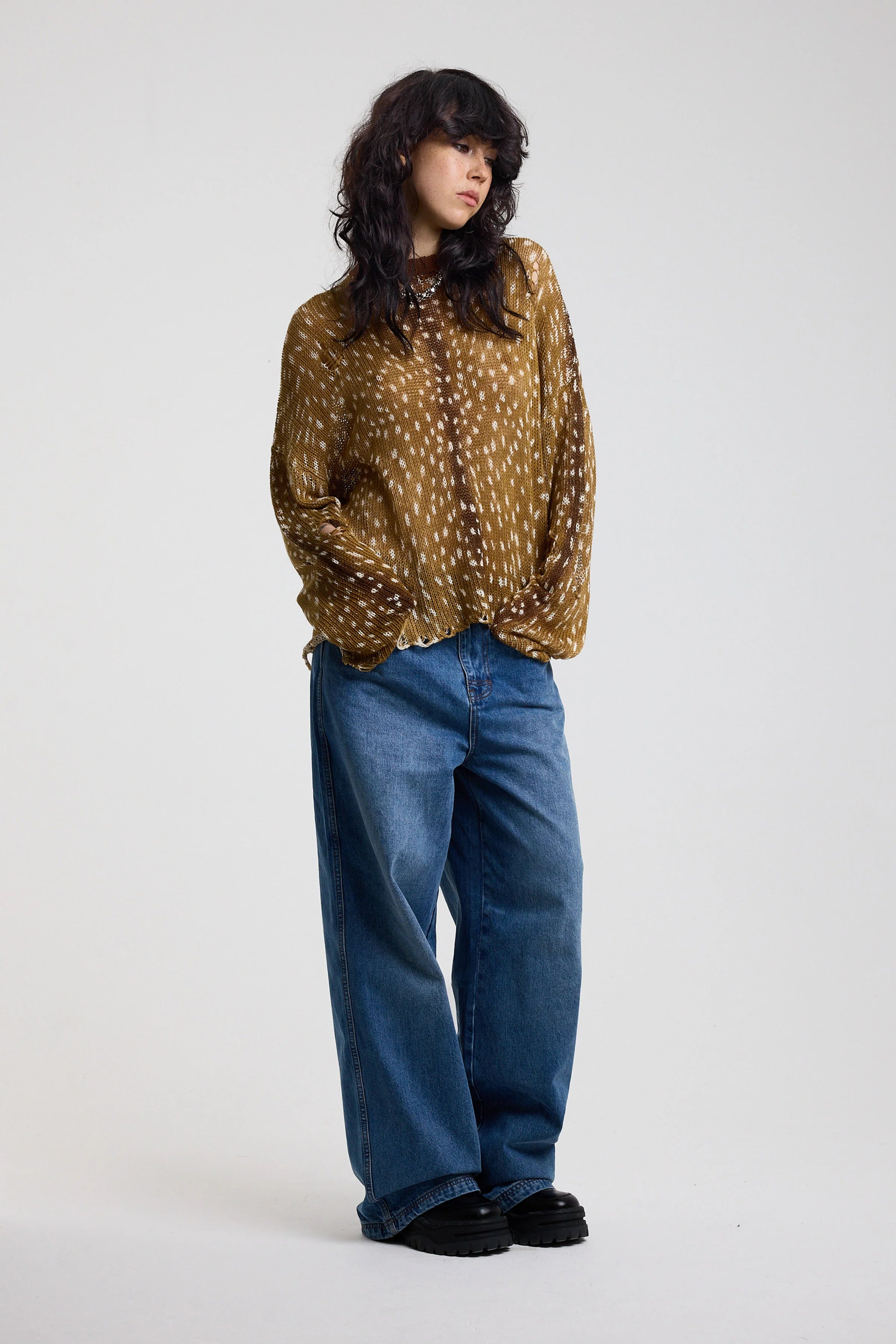 THE FAWN DISTRESSED KNIT JUMPER  - VIA THE RAGGED PRIEST | Only €86 | NOW AVAILABLE TO SHOP at IAMINHATELOVE 