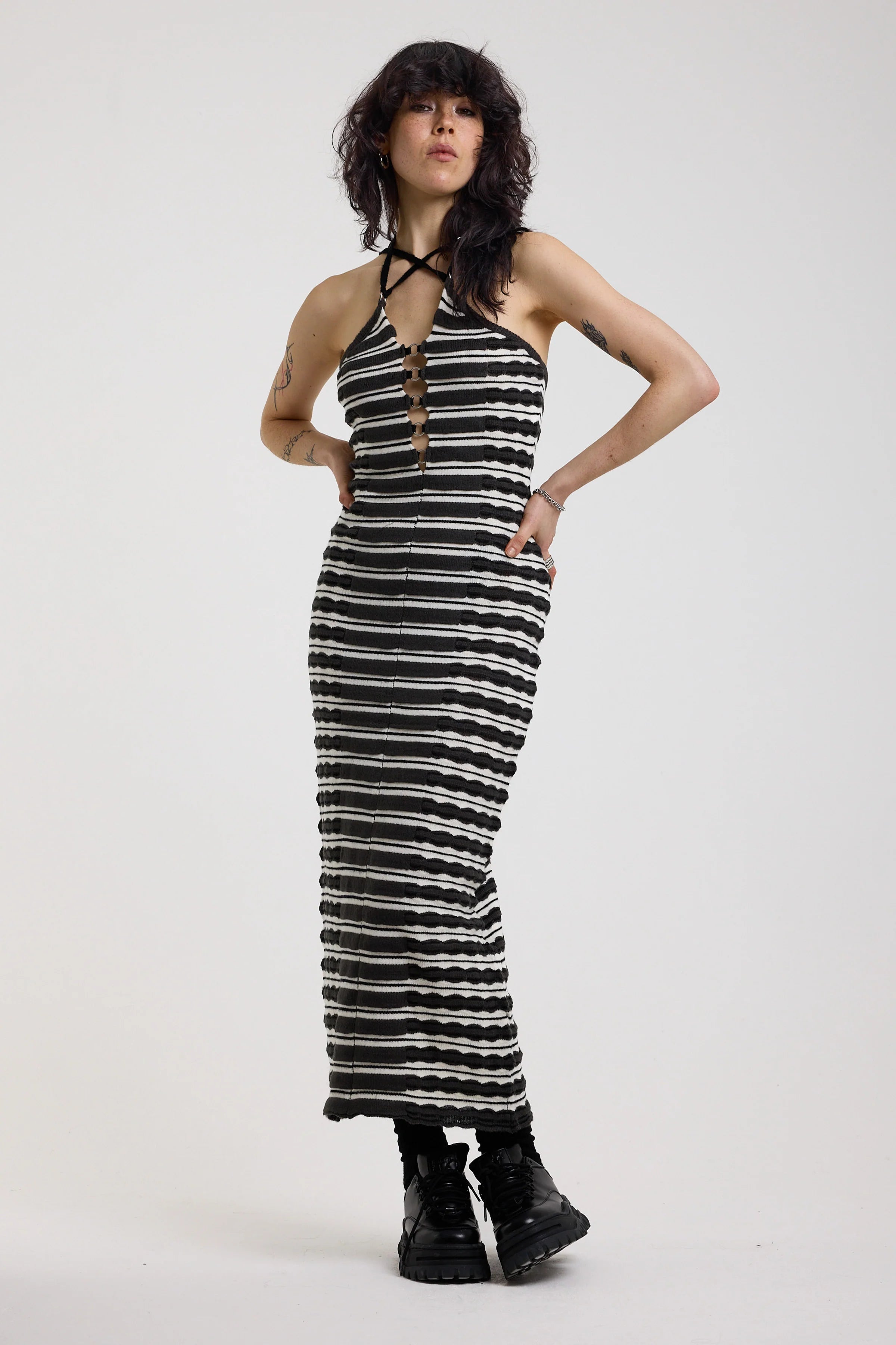 THE FEVER STRIPE KNIT MAXI DRESS  - VIA THE RAGGED PRIEST | Only €81.60 | NOW AVAILABLE TO SHOP at IAMINHATELOVE 