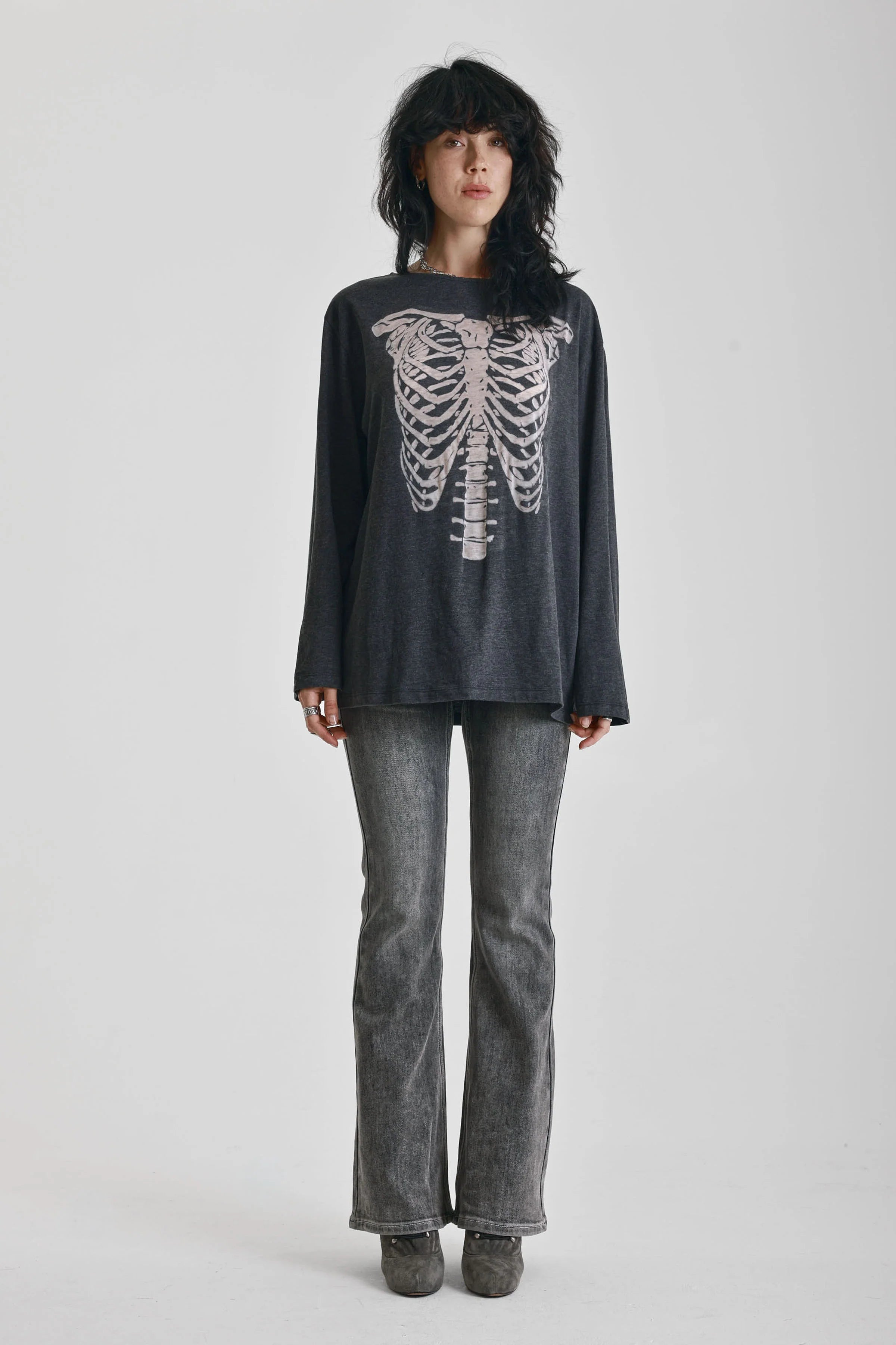 THE FRAME SKELETON LONG SLEEVE T-SHIRT  - VIA THE RAGGED PRIEST | Only €57 | NOW AVAILABLE TO SHOP at IAMINHATELOVE 
