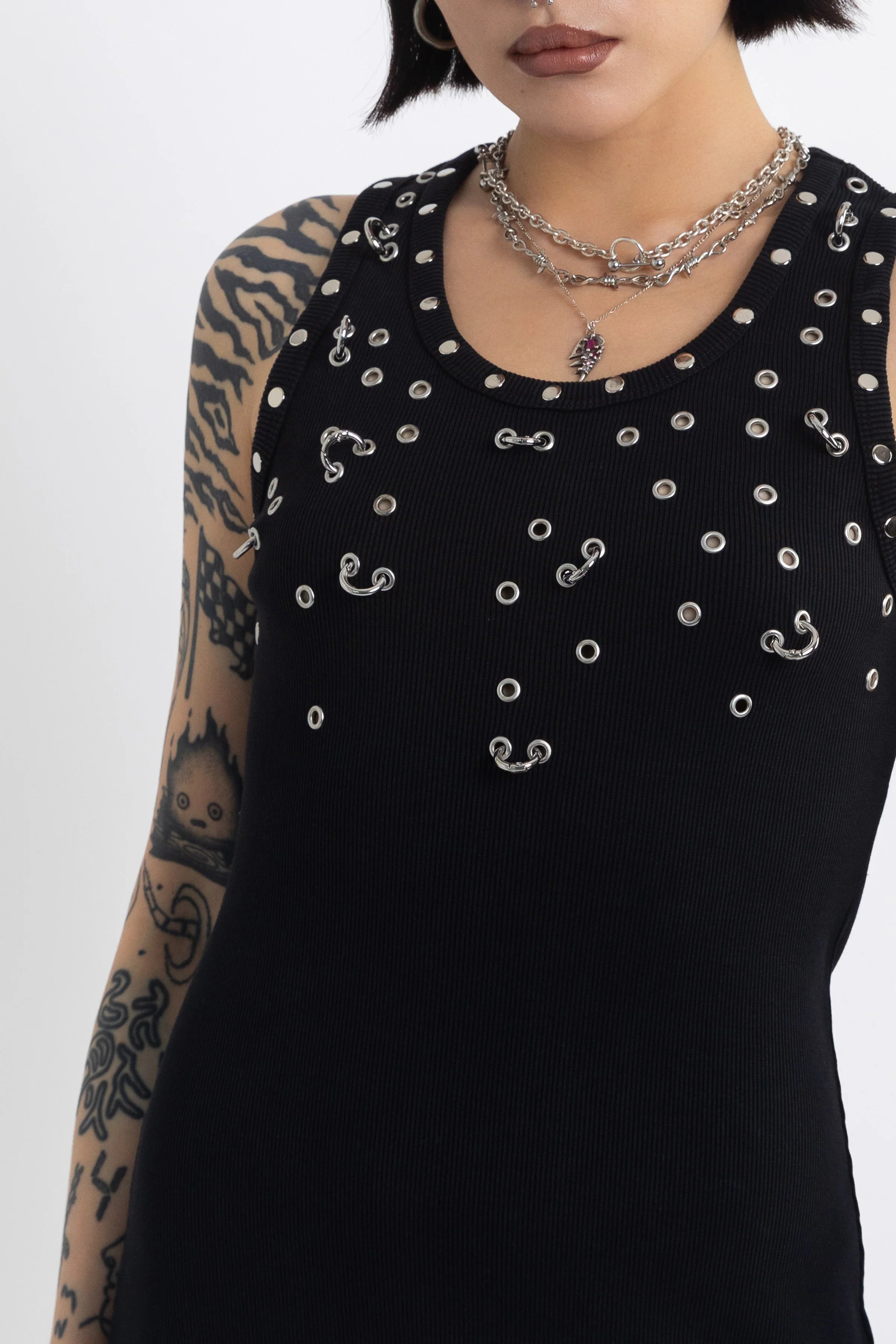 THE GALAXY BLACK STUDDED MIDI DRESS  - VIA THE RAGGED PRIEST | Only €88 | NOW AVAILABLE TO SHOP at IAMINHATELOVE 