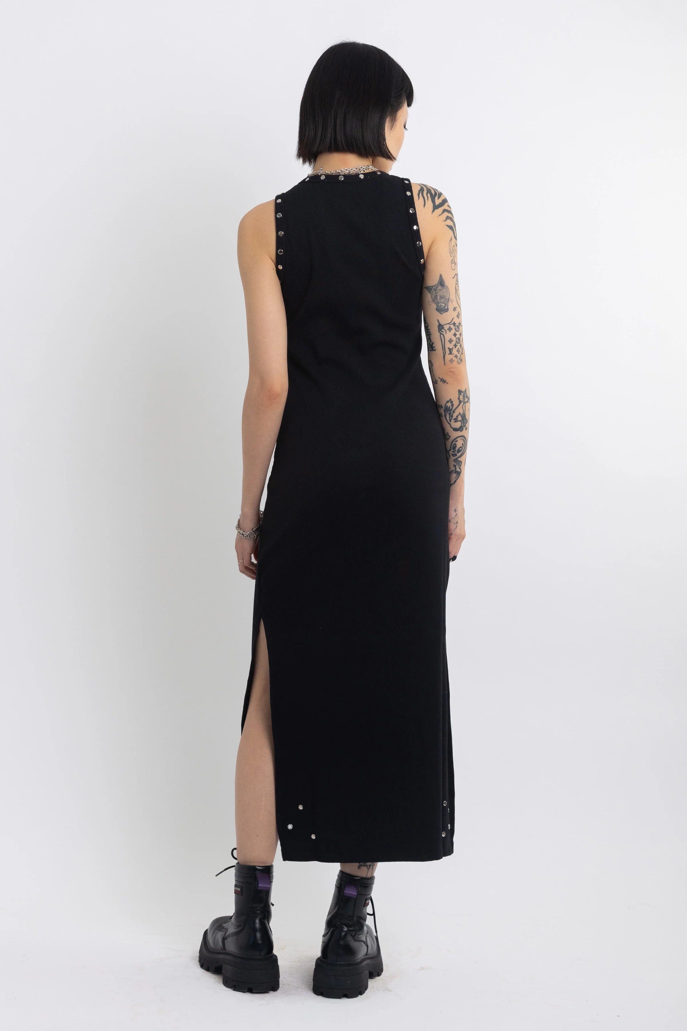 THE GALAXY BLACK STUDDED MIDI DRESS  - VIA THE RAGGED PRIEST | Only €88 | NOW AVAILABLE TO SHOP at IAMINHATELOVE 