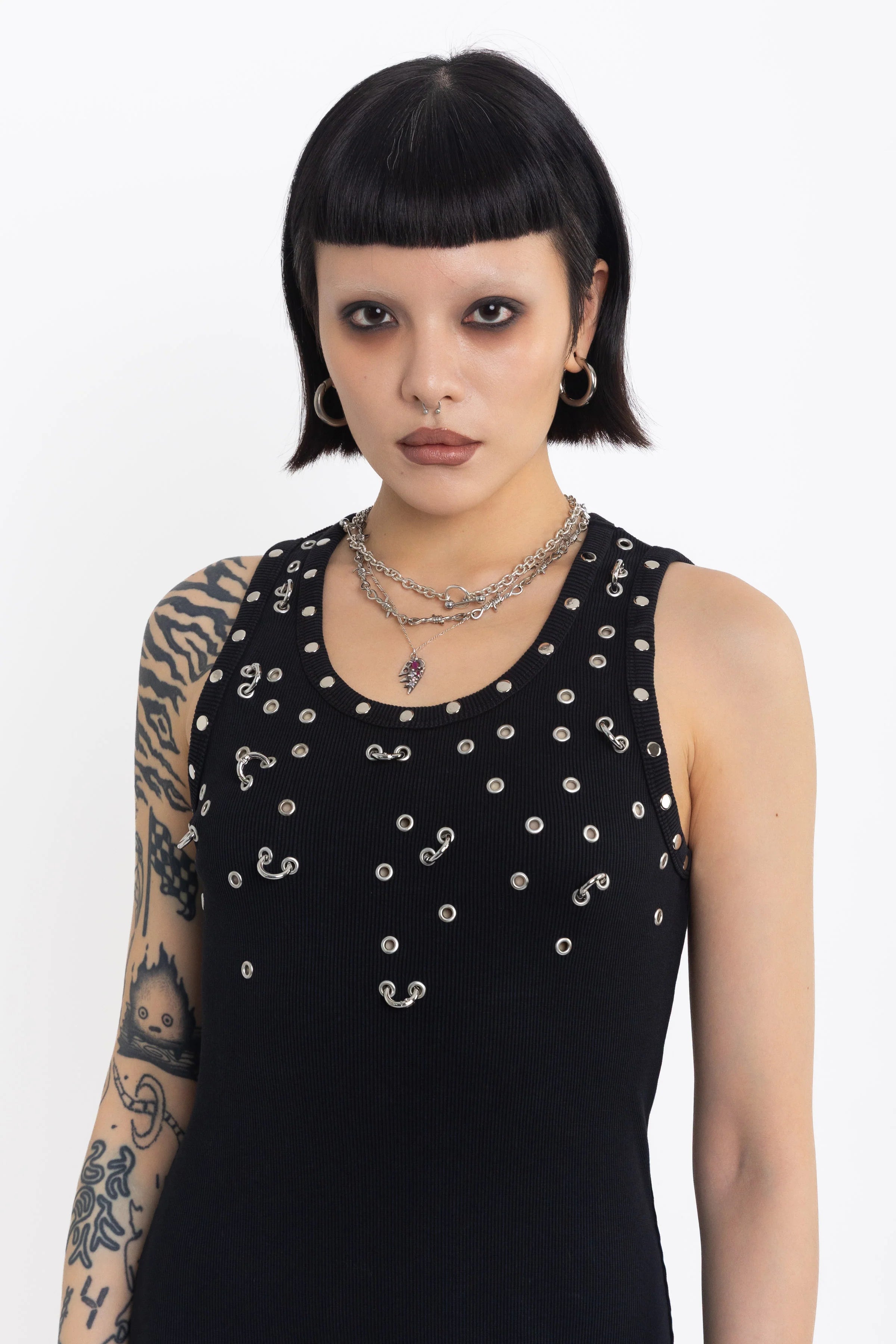 THE GALAXY BLACK STUDDED MIDI DRESS  - VIA THE RAGGED PRIEST | Only €88 | NOW AVAILABLE TO SHOP at IAMINHATELOVE 