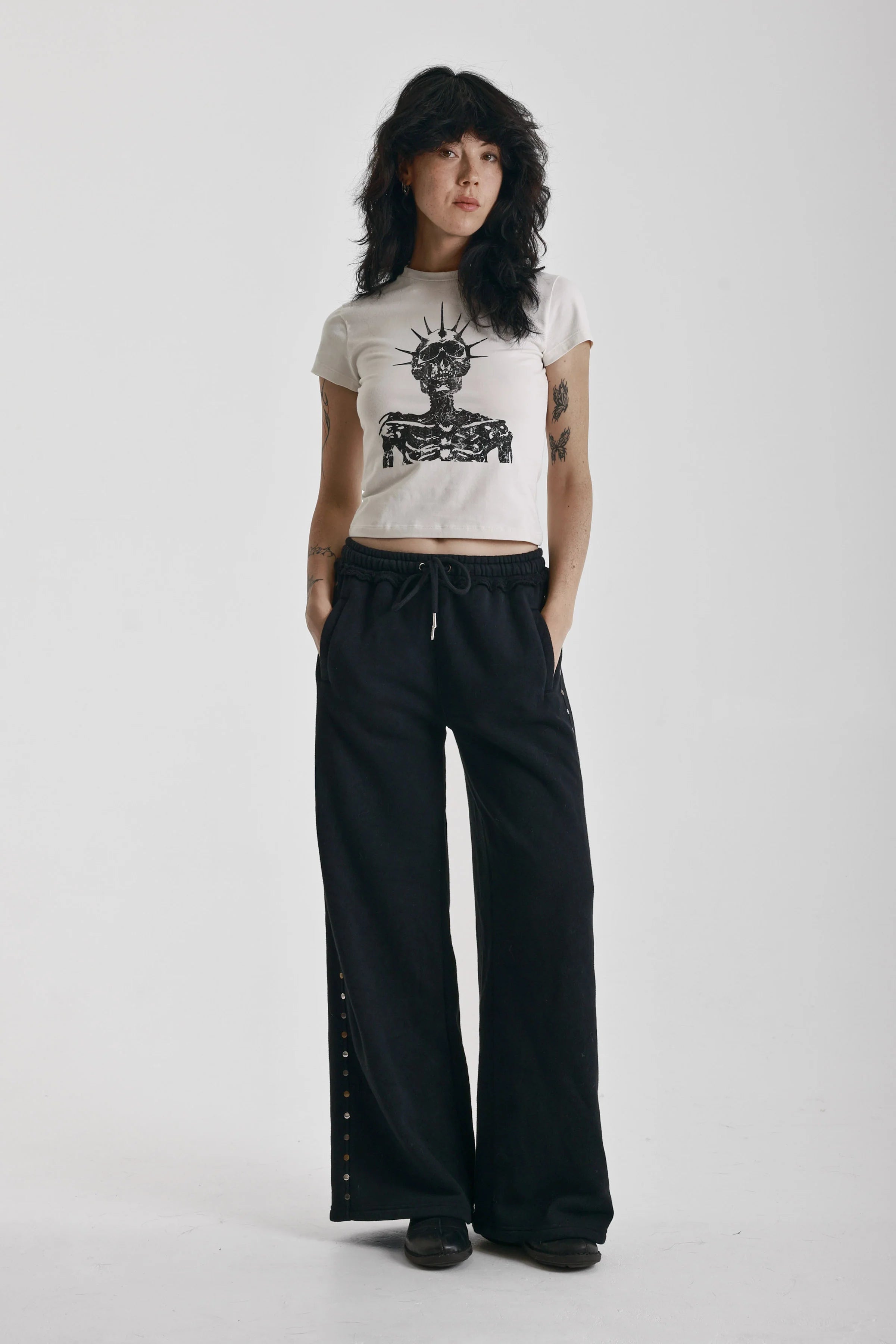 THE HABITS WIDE LEG STUDDED SWEATPANTS  - VIA THE RAGGED PRIEST | Only €121 | NOW AVAILABLE TO SHOP at IAMINHATELOVE 