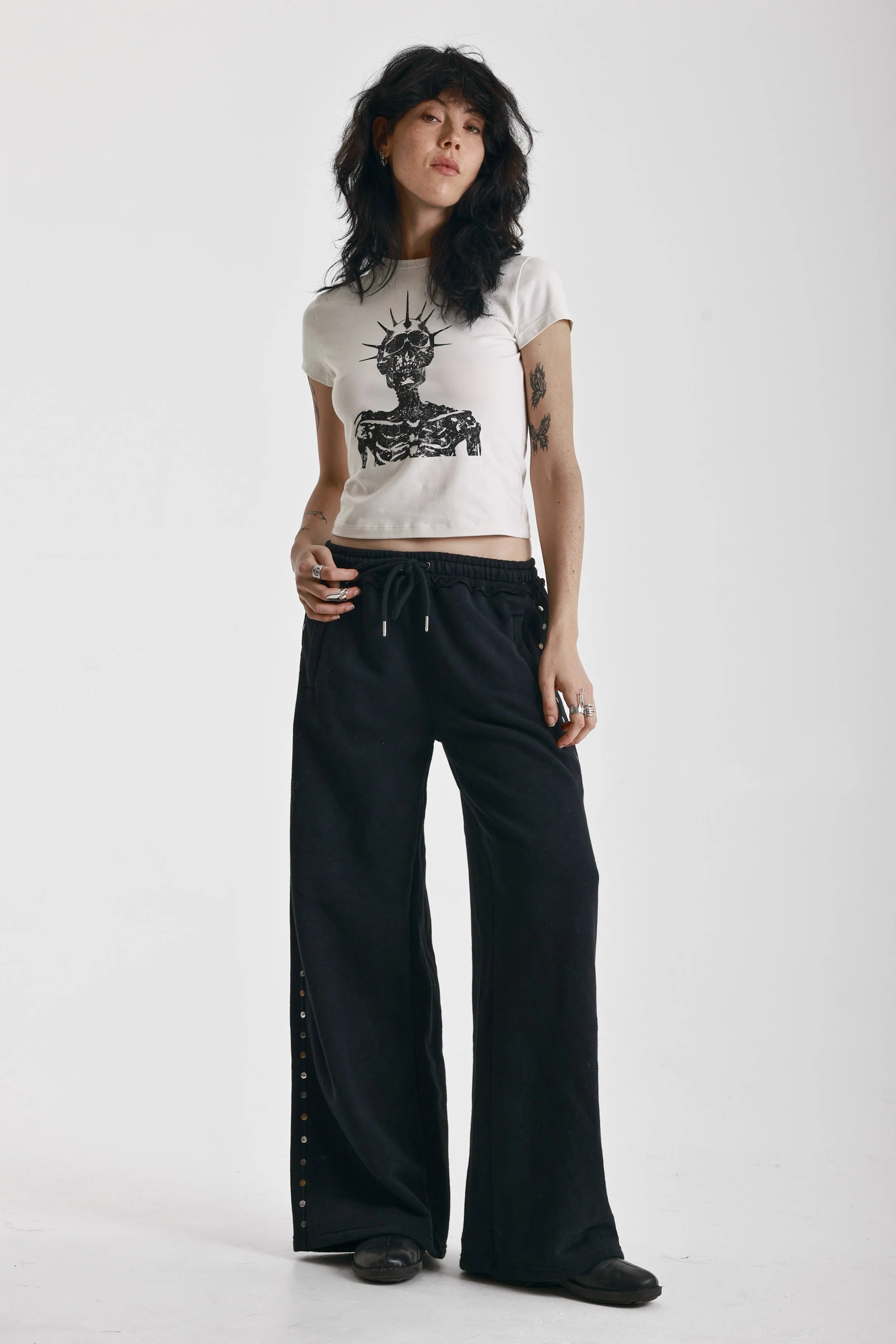 THE HABITS WIDE LEG STUDDED SWEATPANTS  - VIA THE RAGGED PRIEST | Only €121 | NOW AVAILABLE TO SHOP at IAMINHATELOVE 