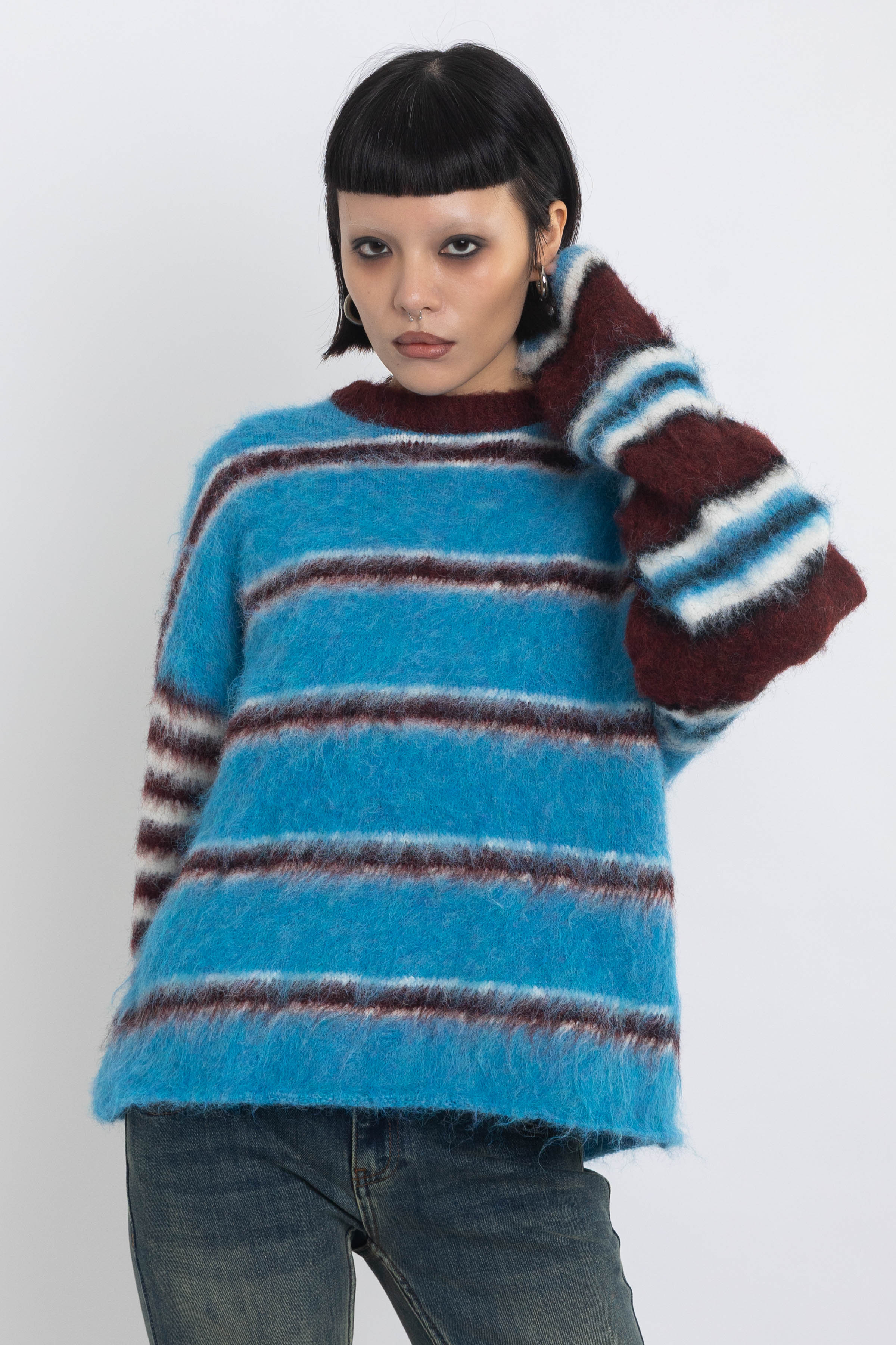 THE HUMBUG BLUE STRIPE KNIT JUMPER  - VIA THE RAGGED PRIEST | Only €86 | NOW AVAILABLE TO SHOP at IAMINHATELOVE 