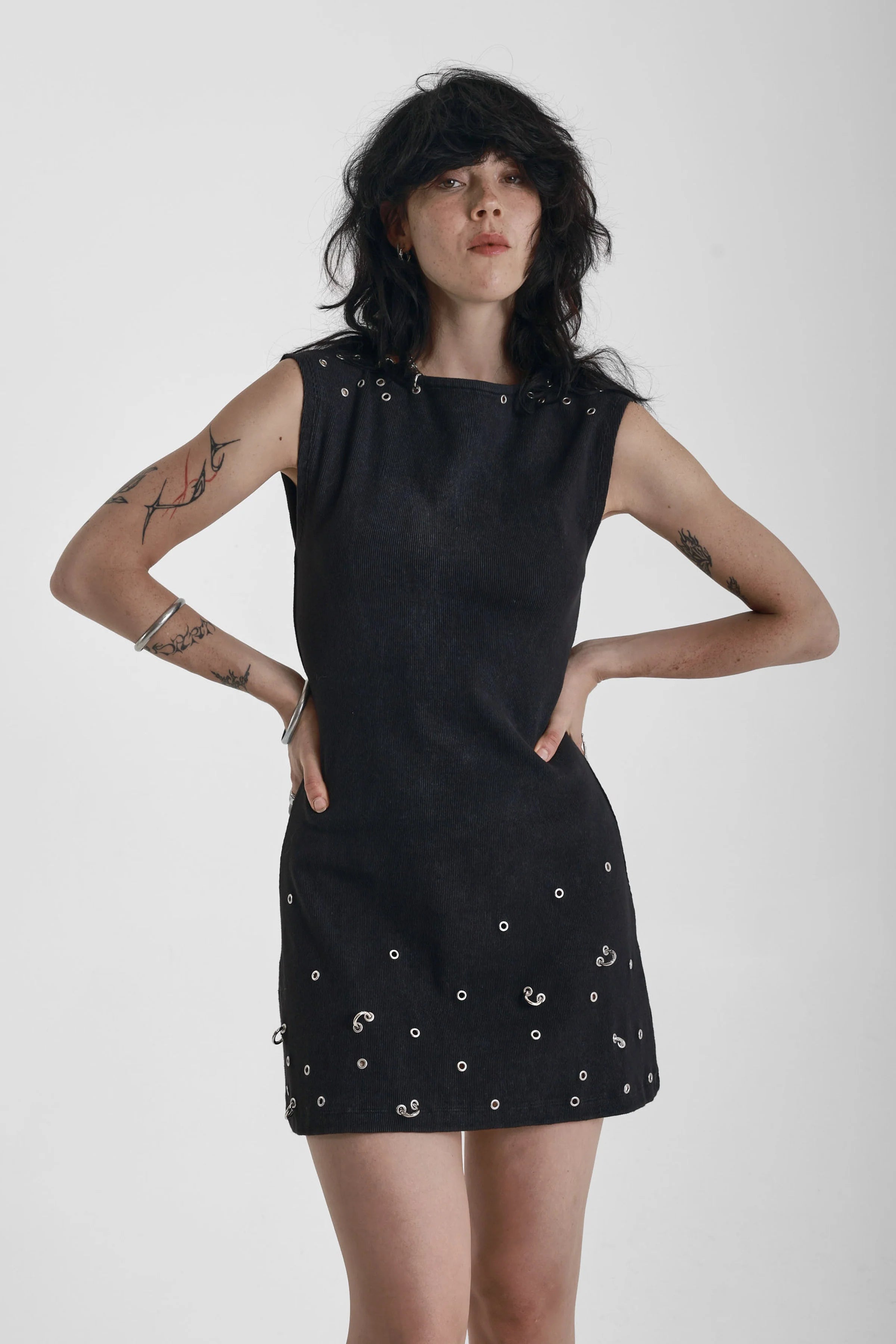 THE JEWEL BLACK PIERCED MINI DRESS  - VIA THE RAGGED PRIEST | Only €75 | NOW AVAILABLE TO SHOP at IAMINHATELOVE 