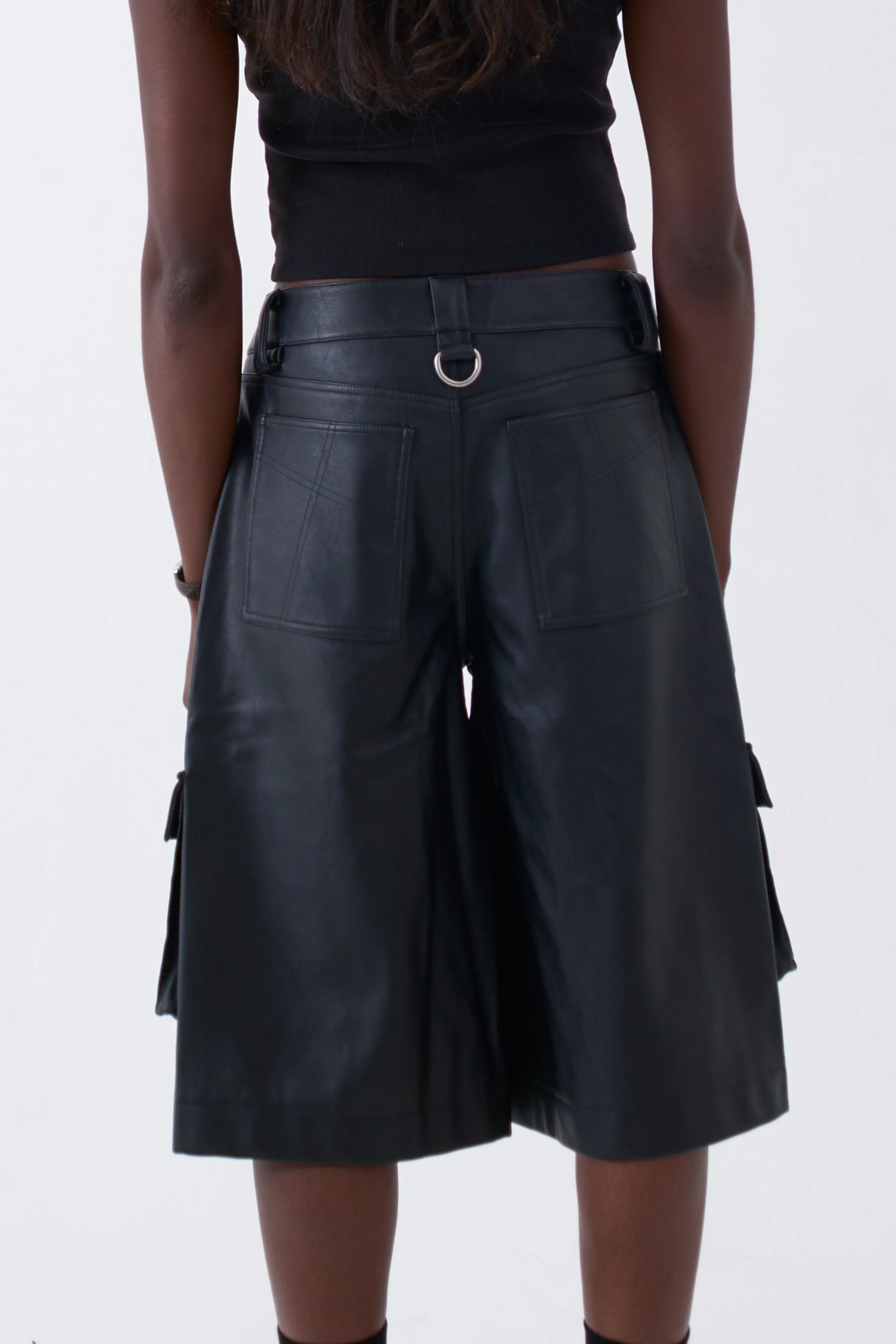 THE JOLT FAUX LEATHER BERMUDA SHORTS  - VIA THE RAGGED PRIEST | Only €105 | NOW AVAILABLE TO SHOP at IAMINHATELOVE 