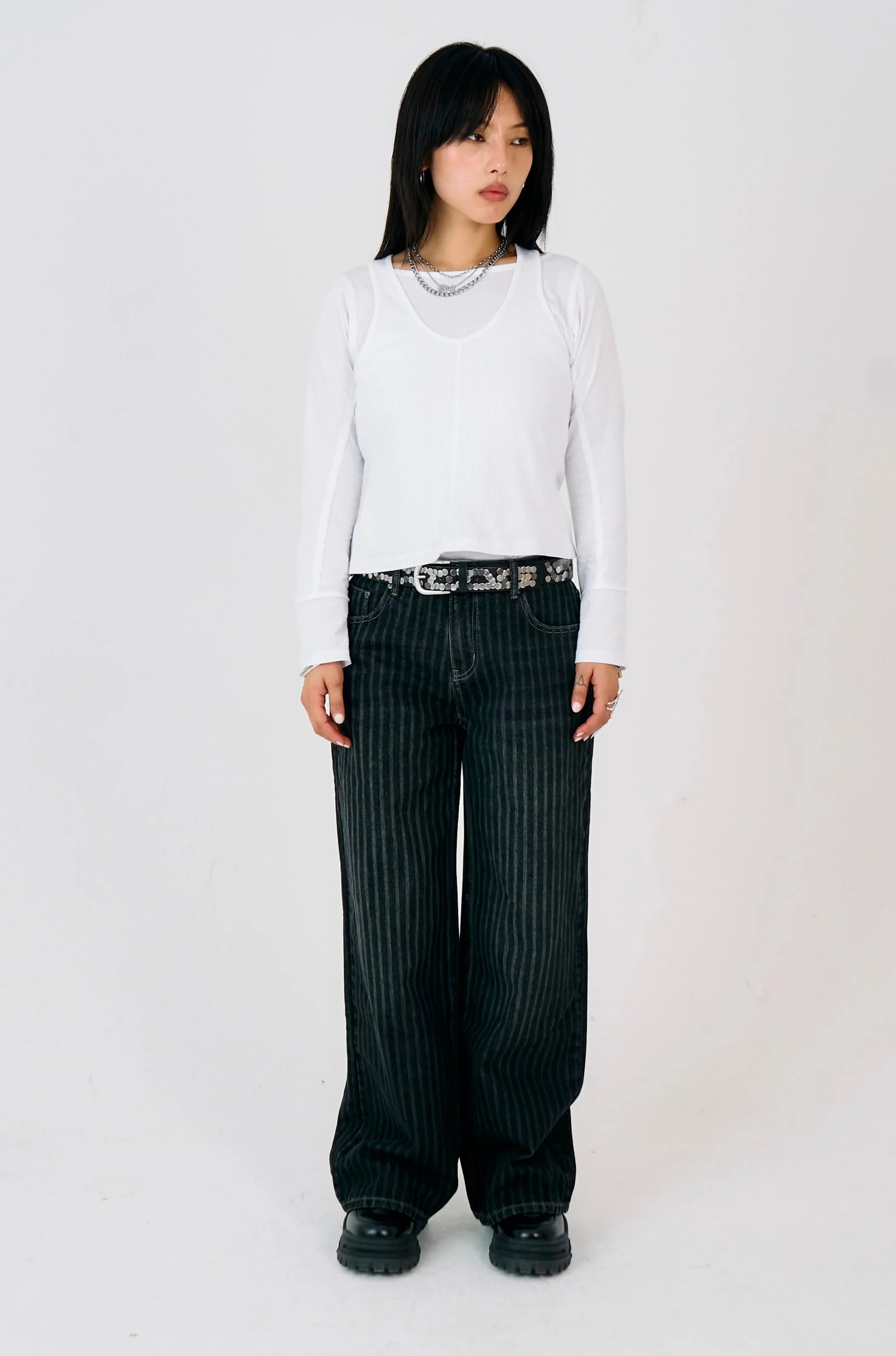 THE WILDER CHARCOAL PINSTRIPE RELEASE DENIM  - VIA THE RAGGED PRIEST | Only €99 | NOW AVAILABLE TO SHOP at IAMINHATELOVE 