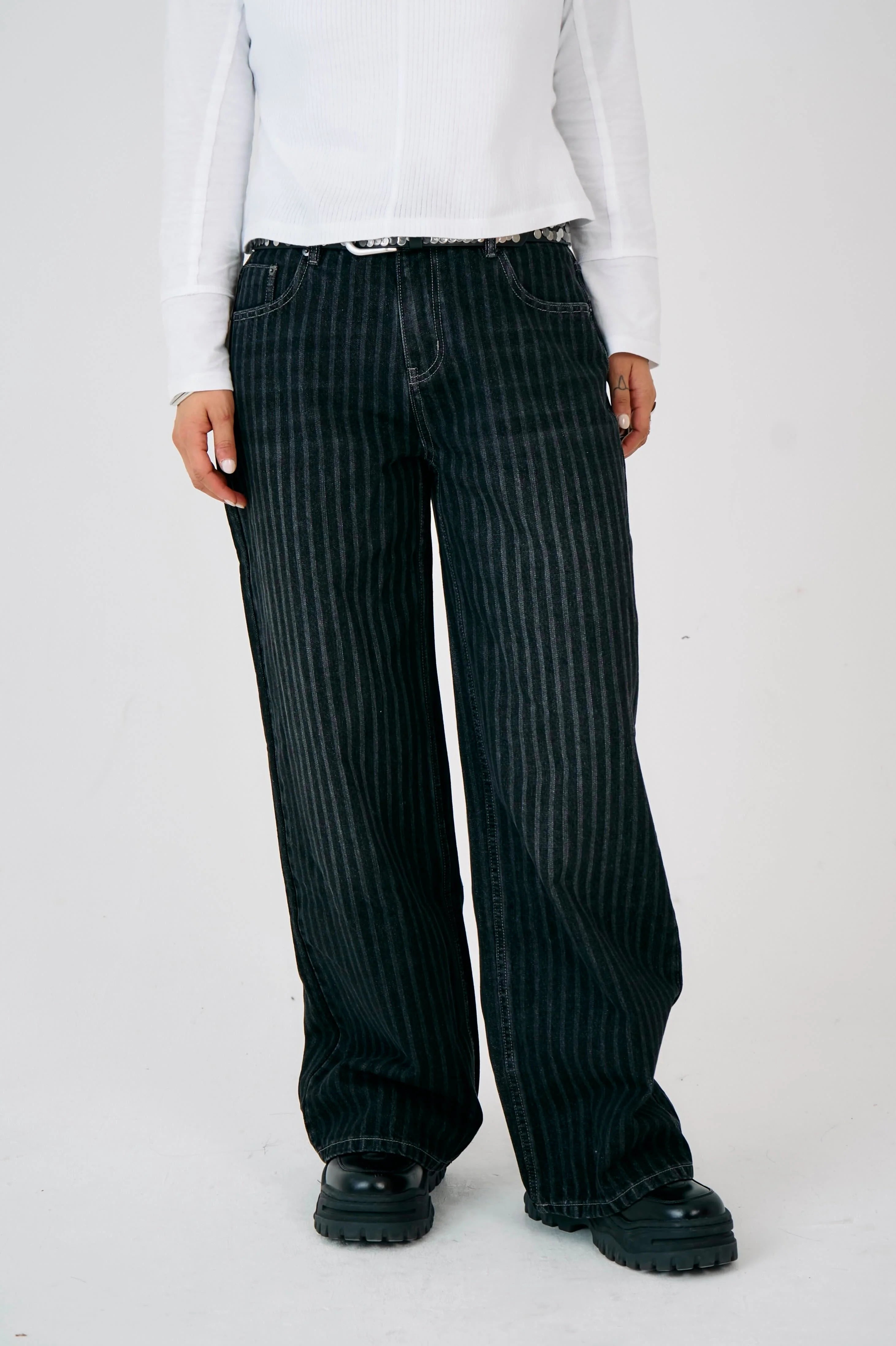 THE WILDER CHARCOAL PINSTRIPE RELEASE DENIM  - VIA THE RAGGED PRIEST | Only €99 | NOW AVAILABLE TO SHOP at IAMINHATELOVE 