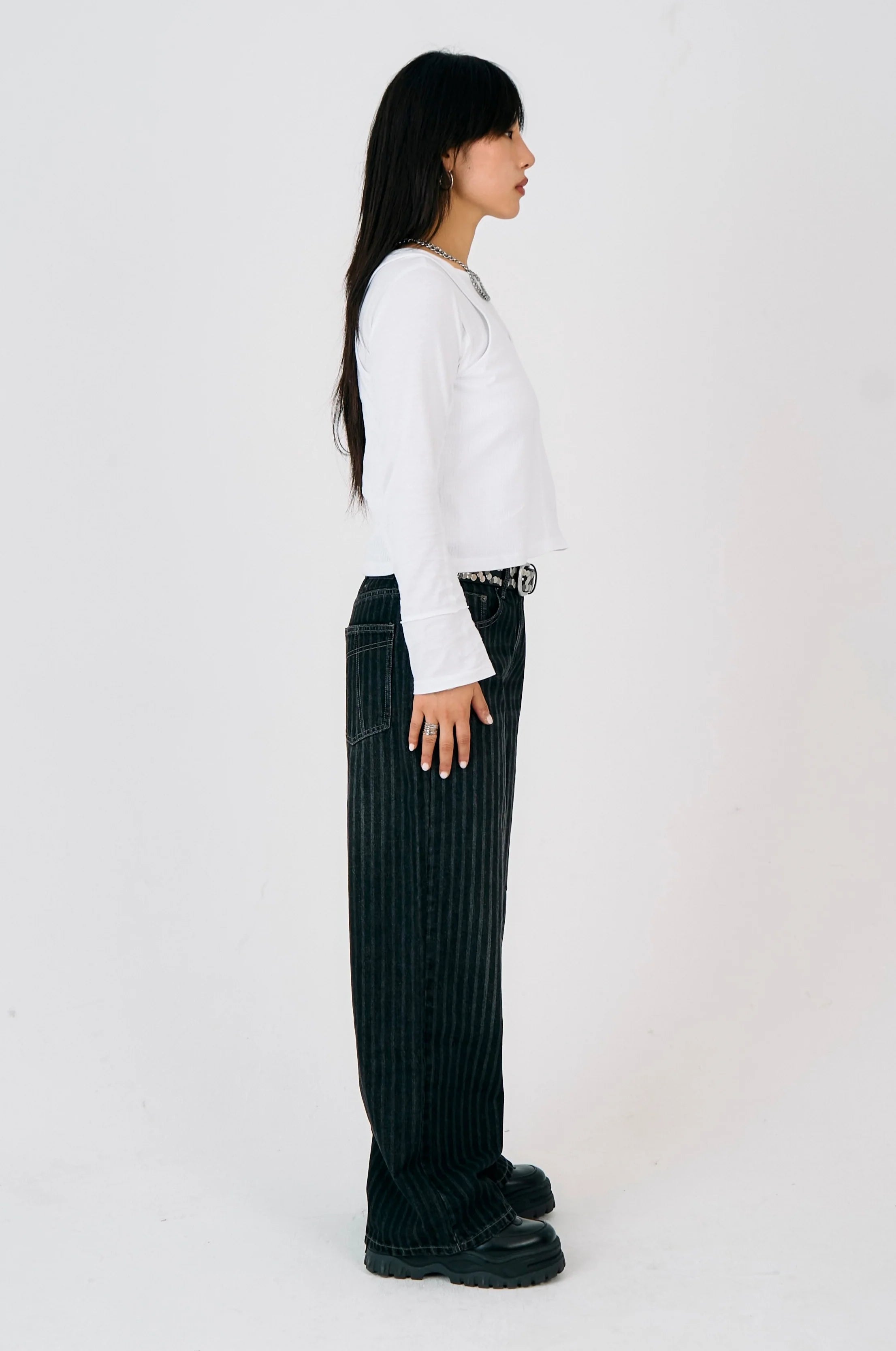 THE WILDER CHARCOAL PINSTRIPE RELEASE DENIM  - VIA THE RAGGED PRIEST | Only €99 | NOW AVAILABLE TO SHOP at IAMINHATELOVE 