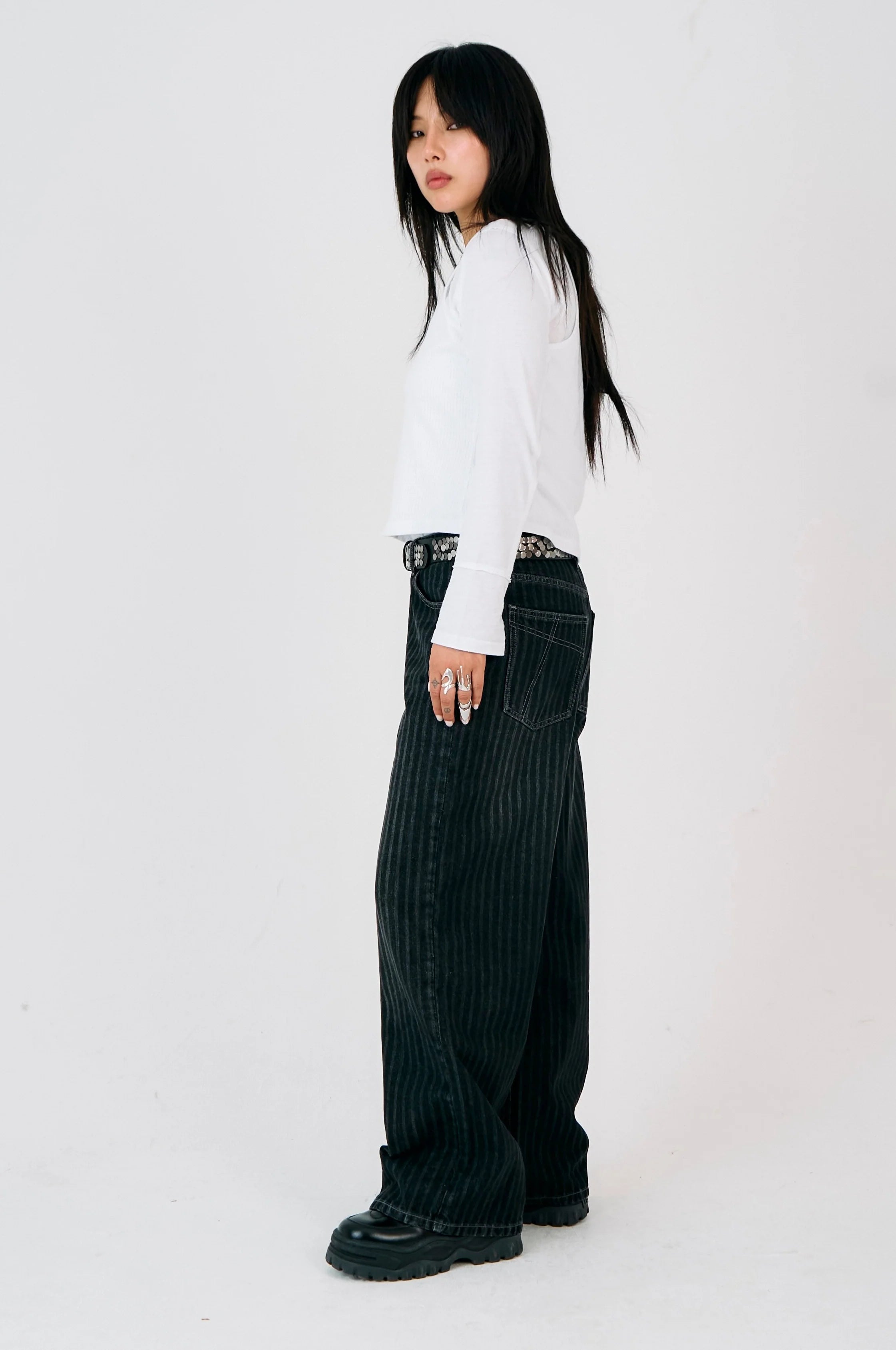 THE WILDER CHARCOAL PINSTRIPE RELEASE DENIM  - VIA THE RAGGED PRIEST | Only €99 | NOW AVAILABLE TO SHOP at IAMINHATELOVE 