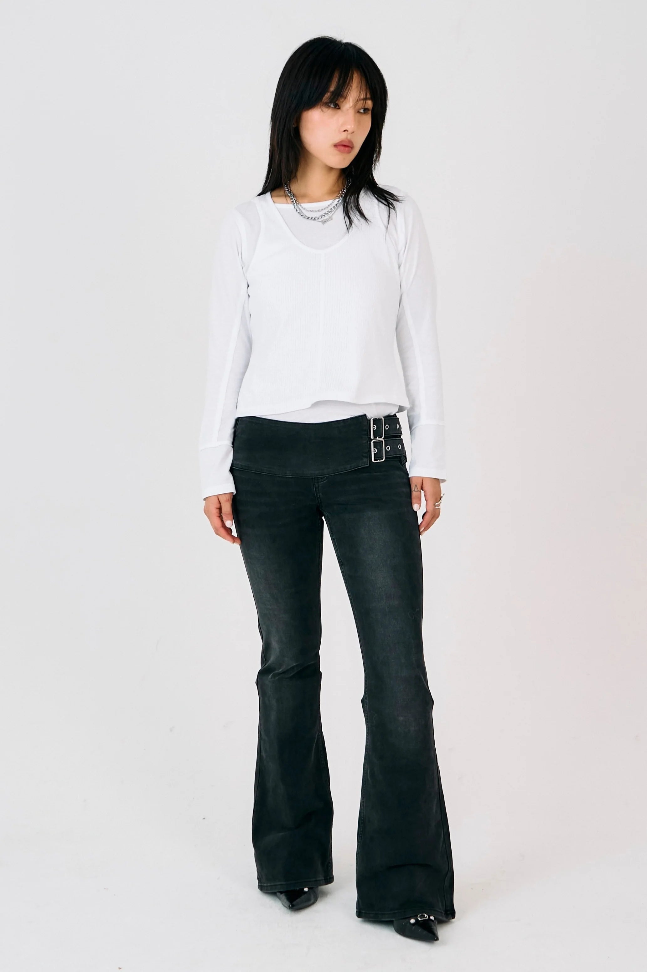 THE MOSS WASHED BLACK BOOTCUT FLARE DENIM  - VIA THE RAGGED PRIEST | Only €105 | NOW AVAILABLE TO SHOP at IAMINHATELOVE 