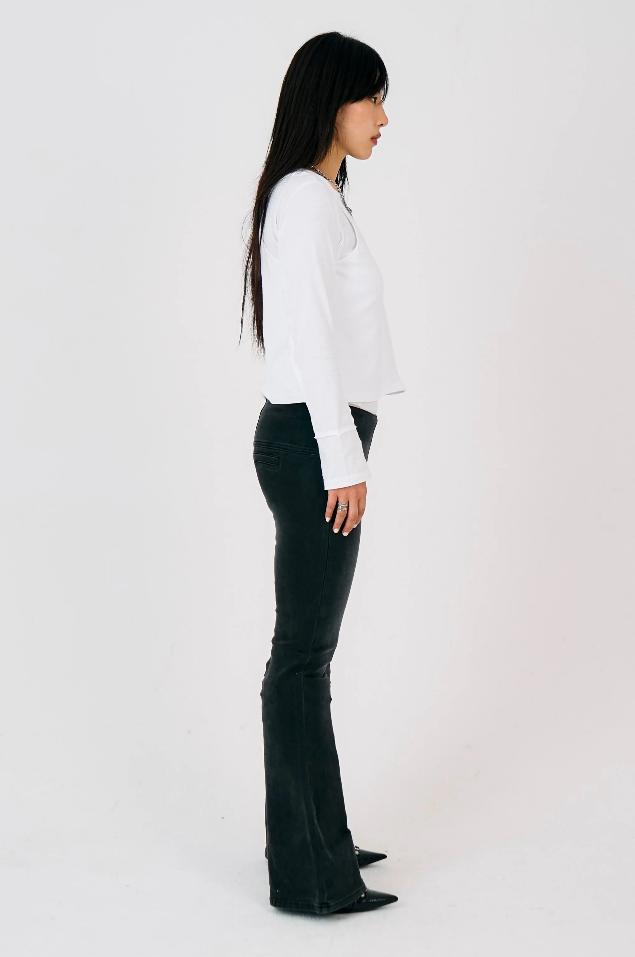THE MOSS WASHED BLACK BOOTCUT FLARE DENIM  - VIA THE RAGGED PRIEST | Only €105 | NOW AVAILABLE TO SHOP at IAMINHATELOVE 