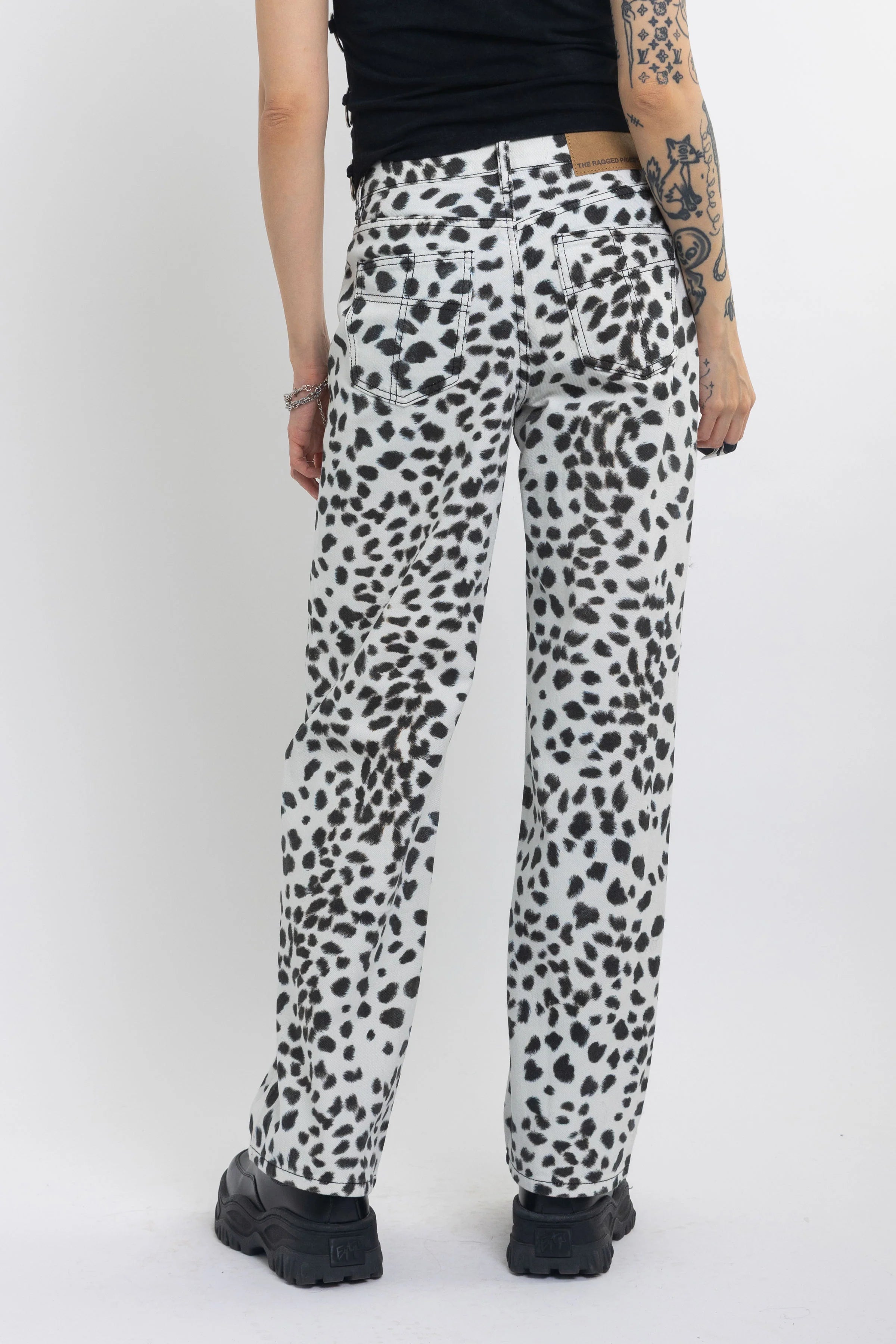THE PATCH DALMATIAN PRINT BAGGY JEANS  - VIA THE RAGGED PRIEST | Only €99 | NOW AVAILABLE TO SHOP at IAMINHATELOVE 