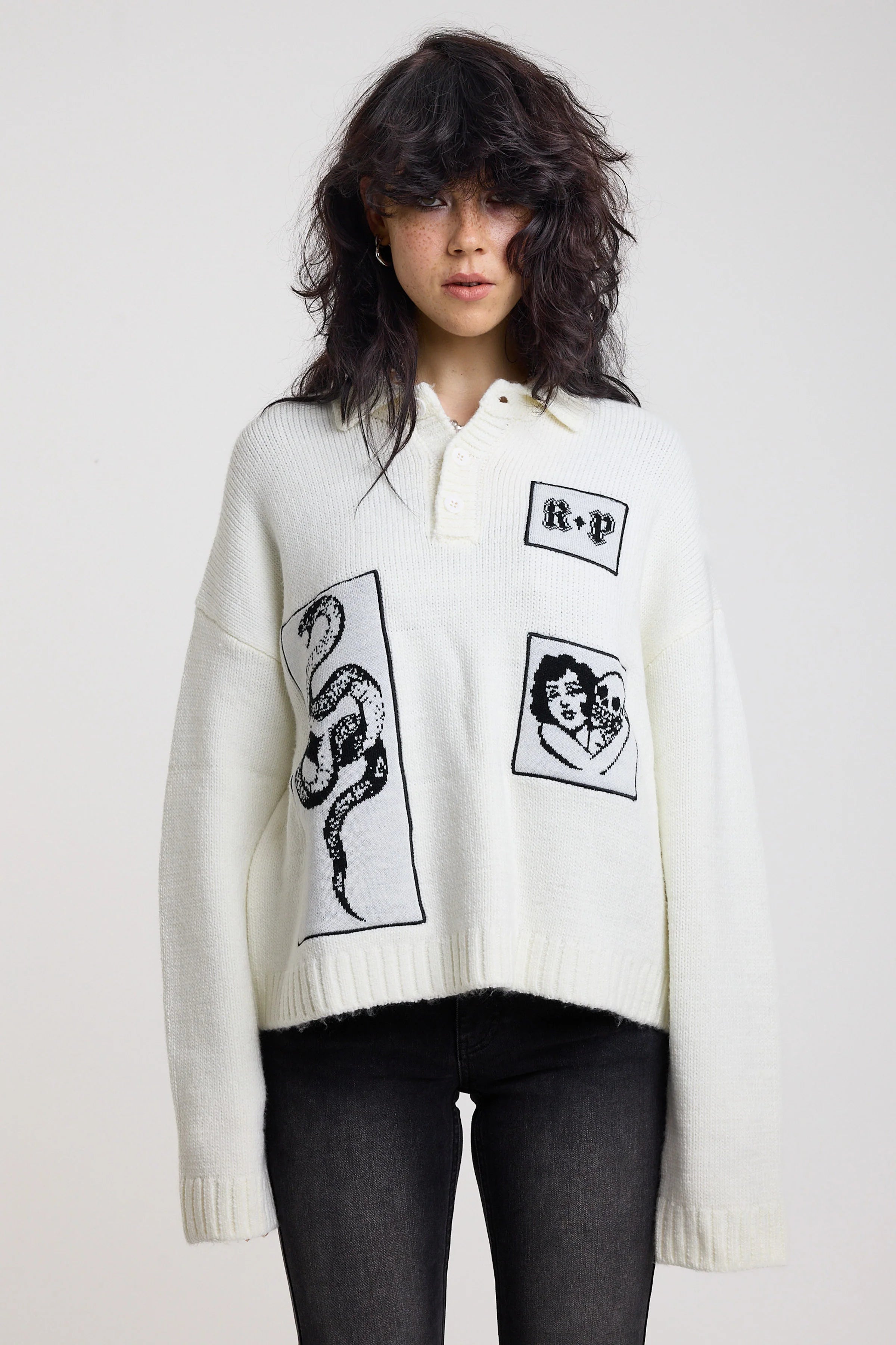 THE POST RUGBY APPLIQUÉ KNIT JUMPER  - VIA THE RAGGED PRIEST | Only €98 | NOW AVAILABLE TO SHOP at IAMINHATELOVE 