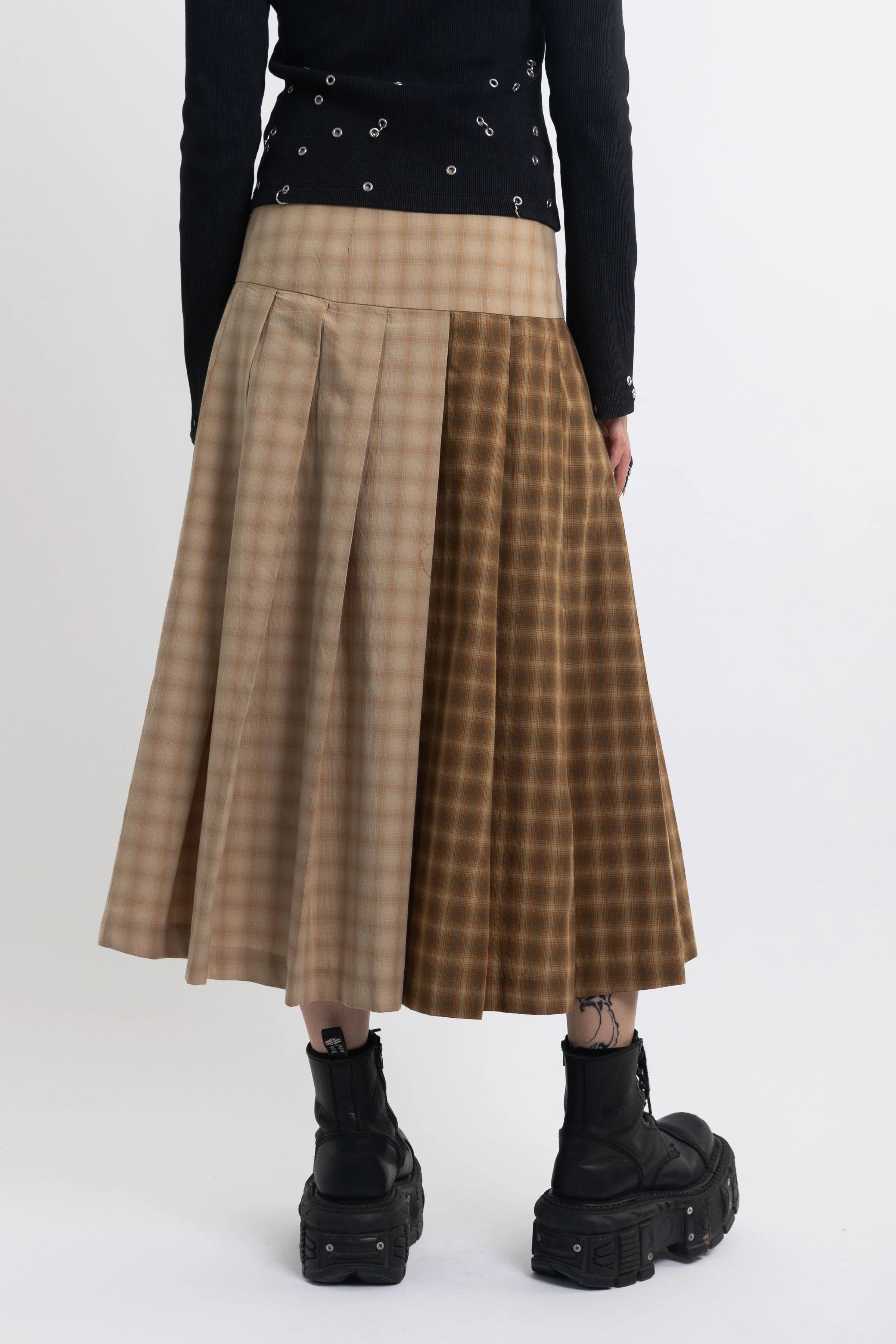 THE PULL SPLICED CHECK KILT MIDI SKIRT  - VIA THE RAGGED PRIEST | Only €97 | NOW AVAILABLE TO SHOP at IAMINHATELOVE 
