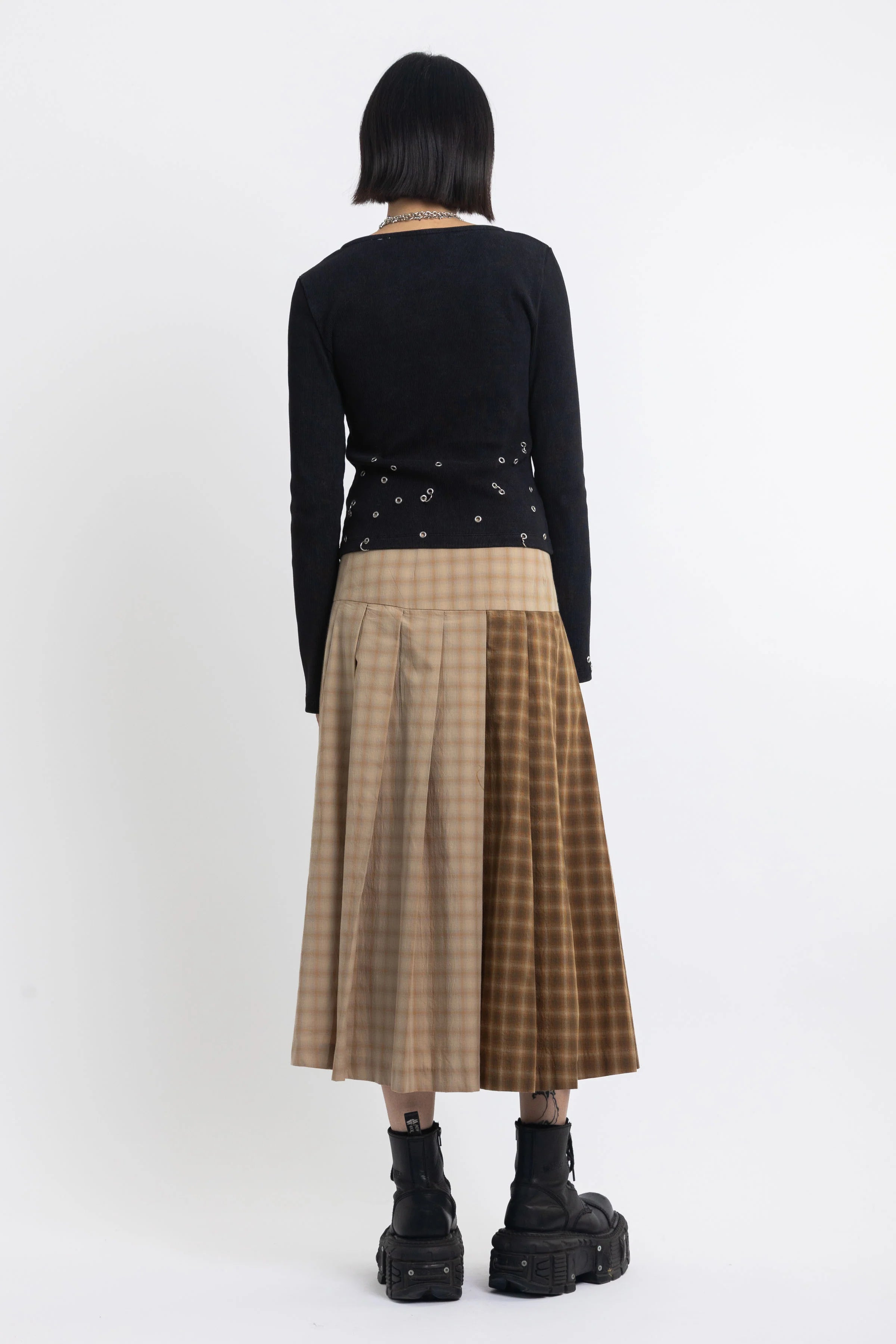 THE PULL SPLICED CHECK KILT MIDI SKIRT  - VIA THE RAGGED PRIEST | Only €97 | NOW AVAILABLE TO SHOP at IAMINHATELOVE 