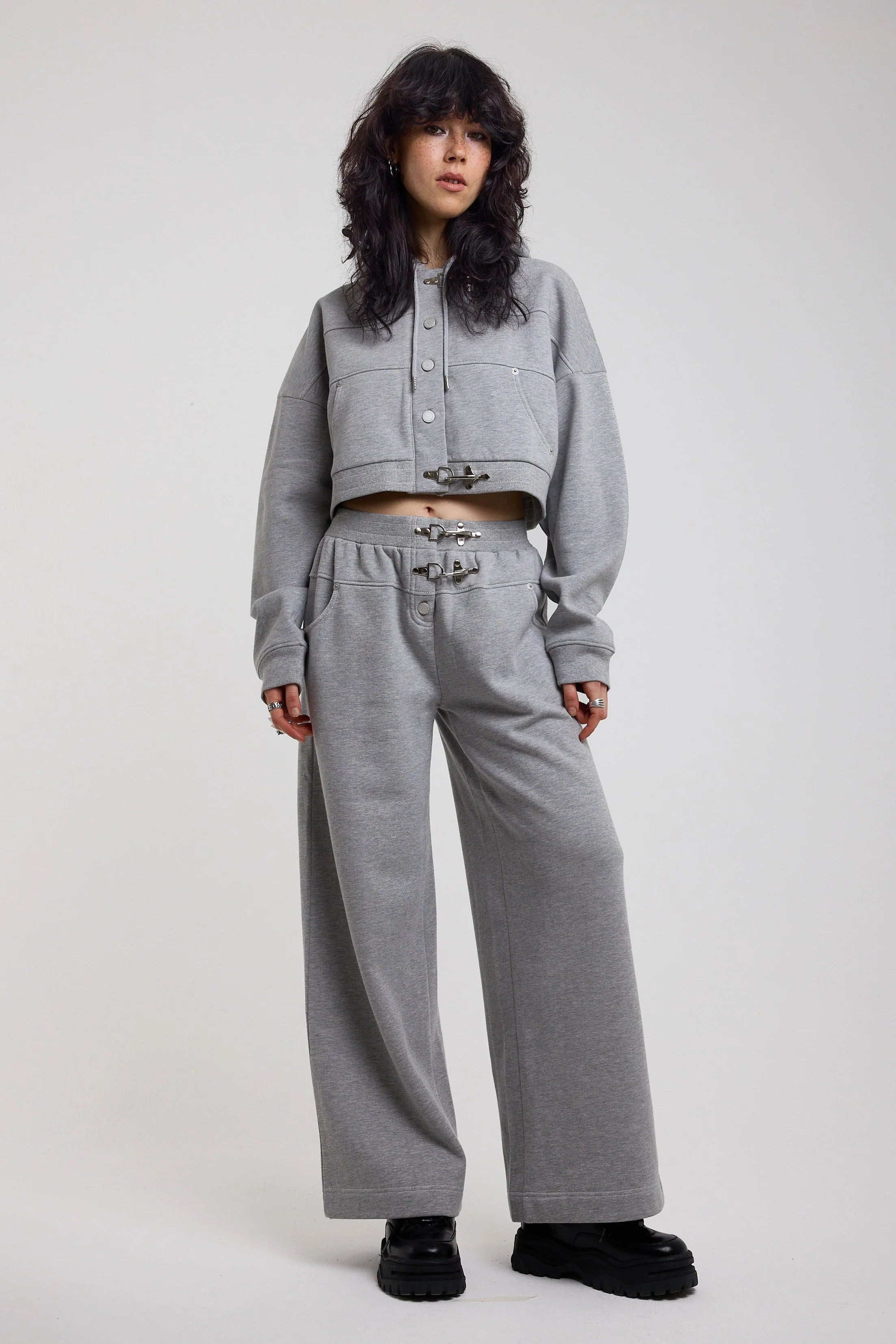 THE PURSUIT HARDWARE CLASP WIDE LEG SWEATPANTS  - VIA THE RAGGED PRIEST | Only €86 | NOW AVAILABLE TO SHOP at IAMINHATELOVE 