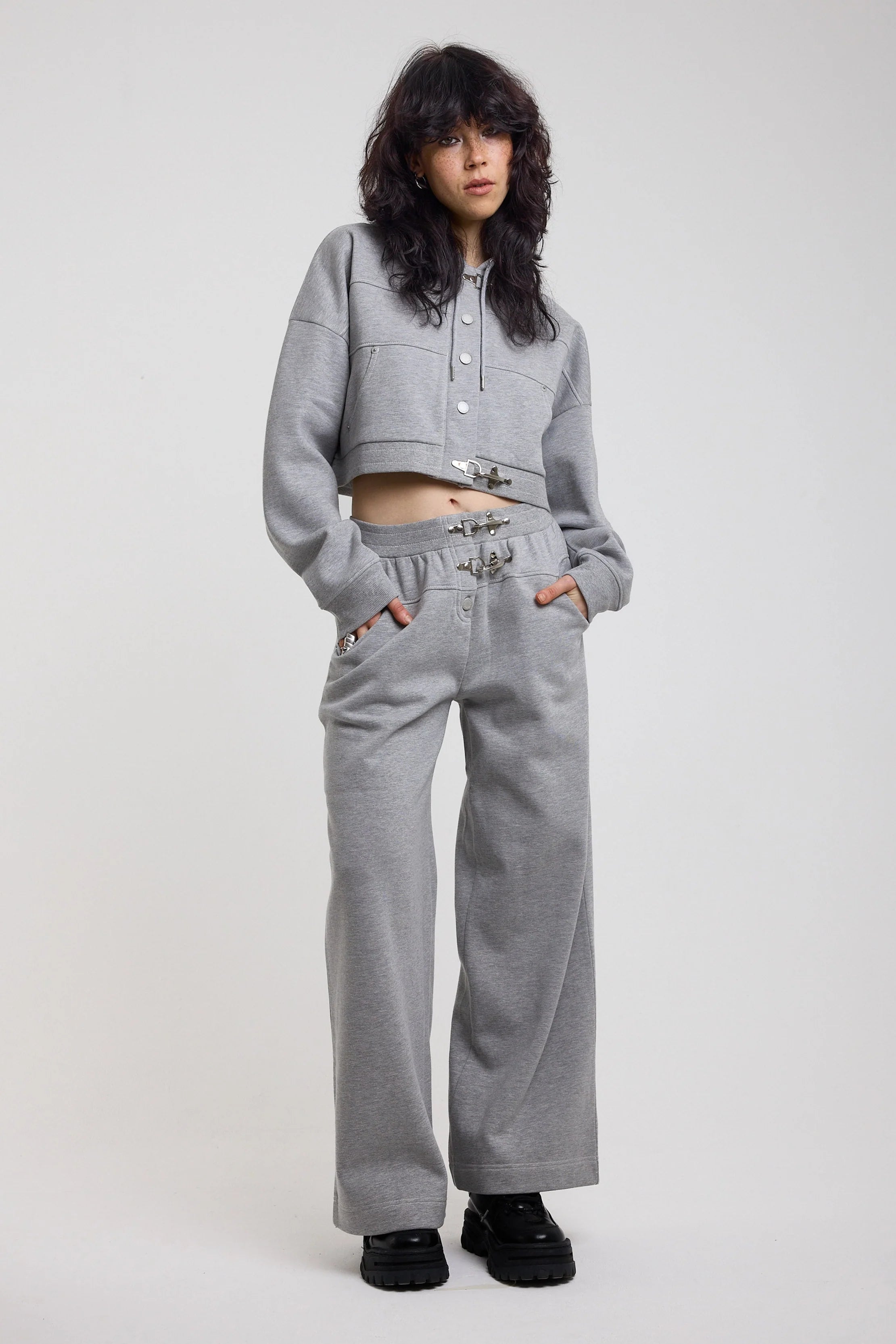 THE PURSUIT HARDWARE CLASP WIDE LEG SWEATPANTS  - VIA THE RAGGED PRIEST | Only €86 | NOW AVAILABLE TO SHOP at IAMINHATELOVE 