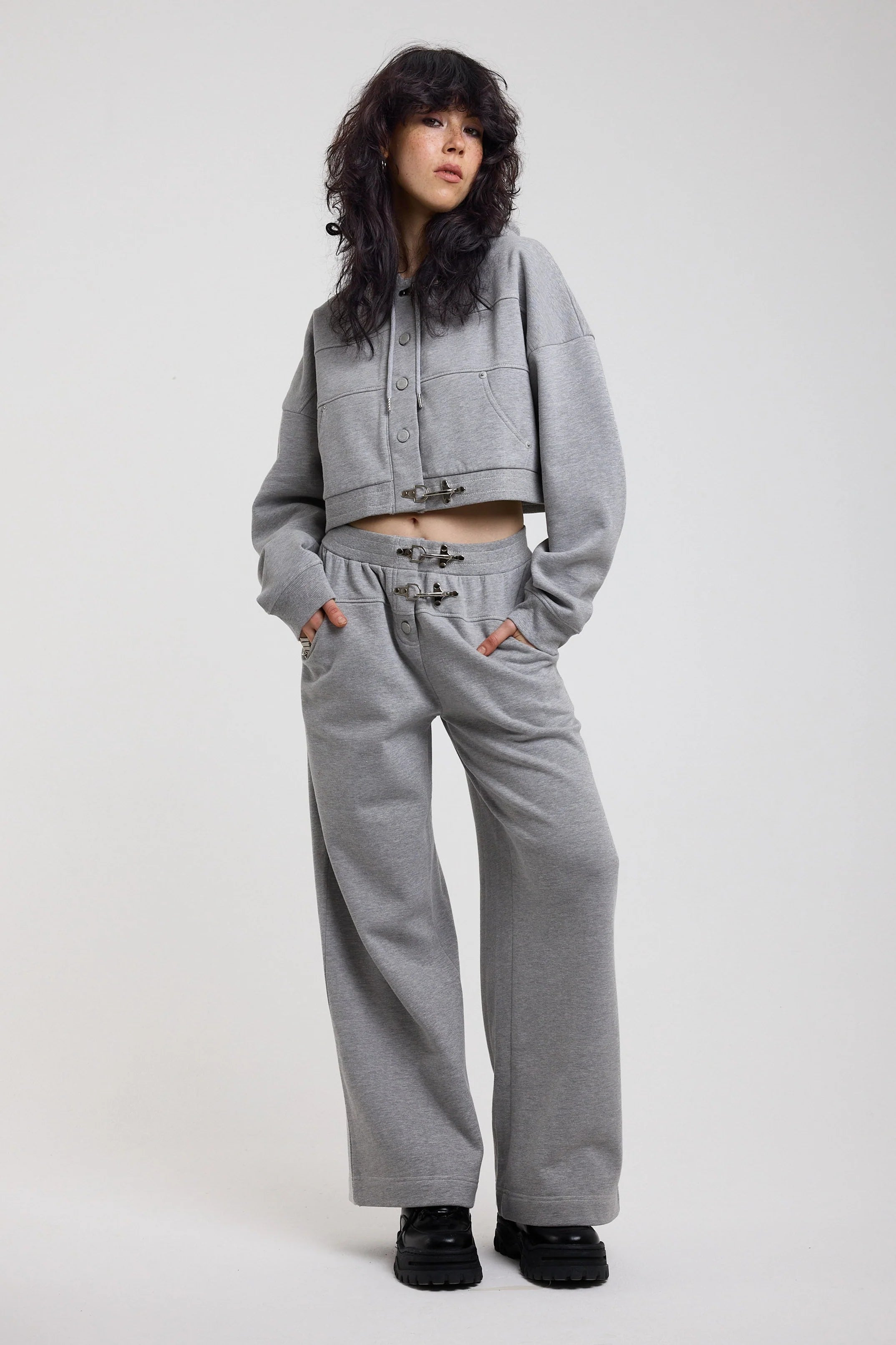 THE PURSUIT HARDWARE CLASP WIDE LEG SWEATPANTS  - VIA THE RAGGED PRIEST | Only €86 | NOW AVAILABLE TO SHOP at IAMINHATELOVE 