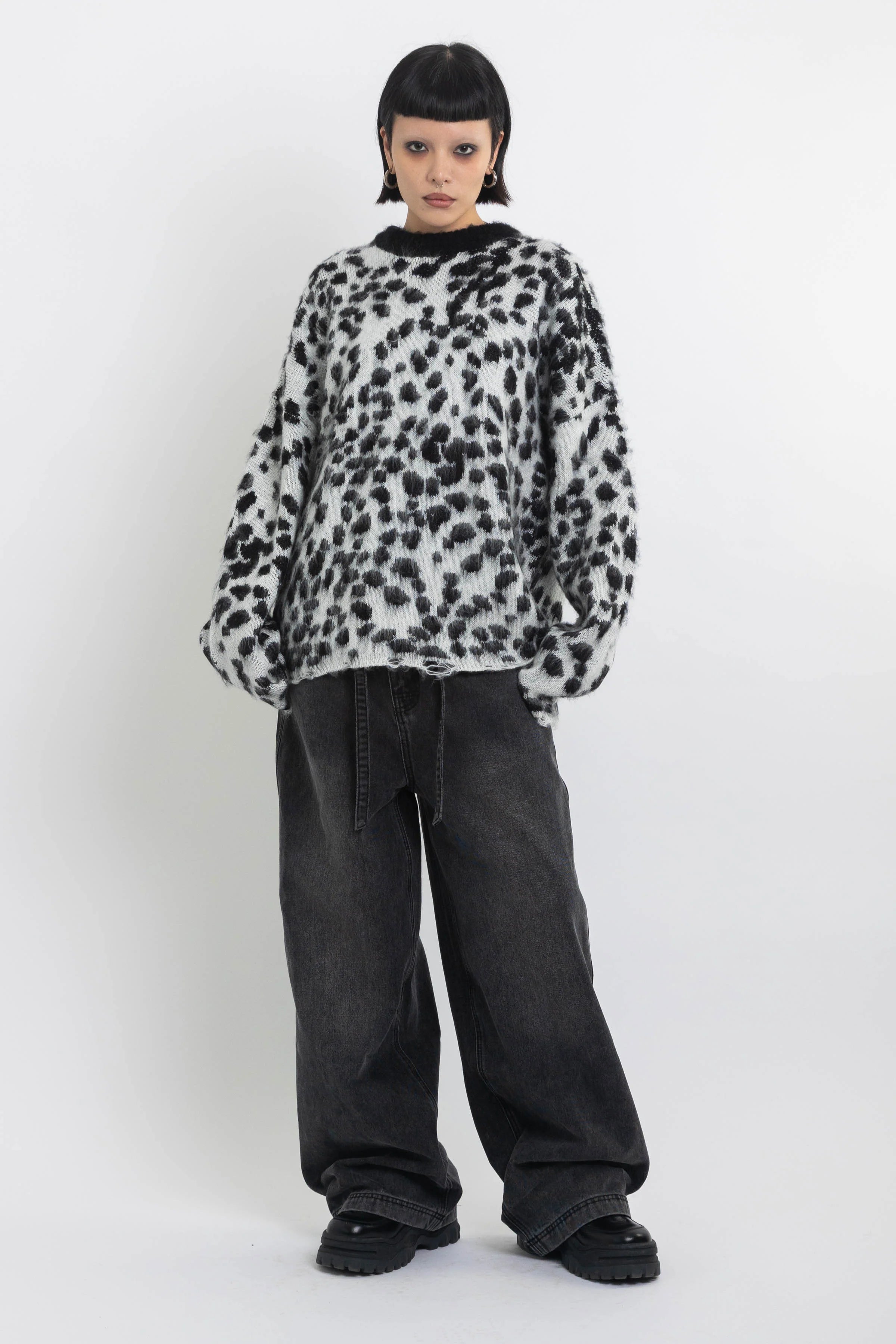 THE ROLLY DALMATIAN PRINT RELAXED KNIT JUMPER  - VIA THE RAGGED PRIEST | Only €86 | NOW AVAILABLE TO SHOP at IAMINHATELOVE 