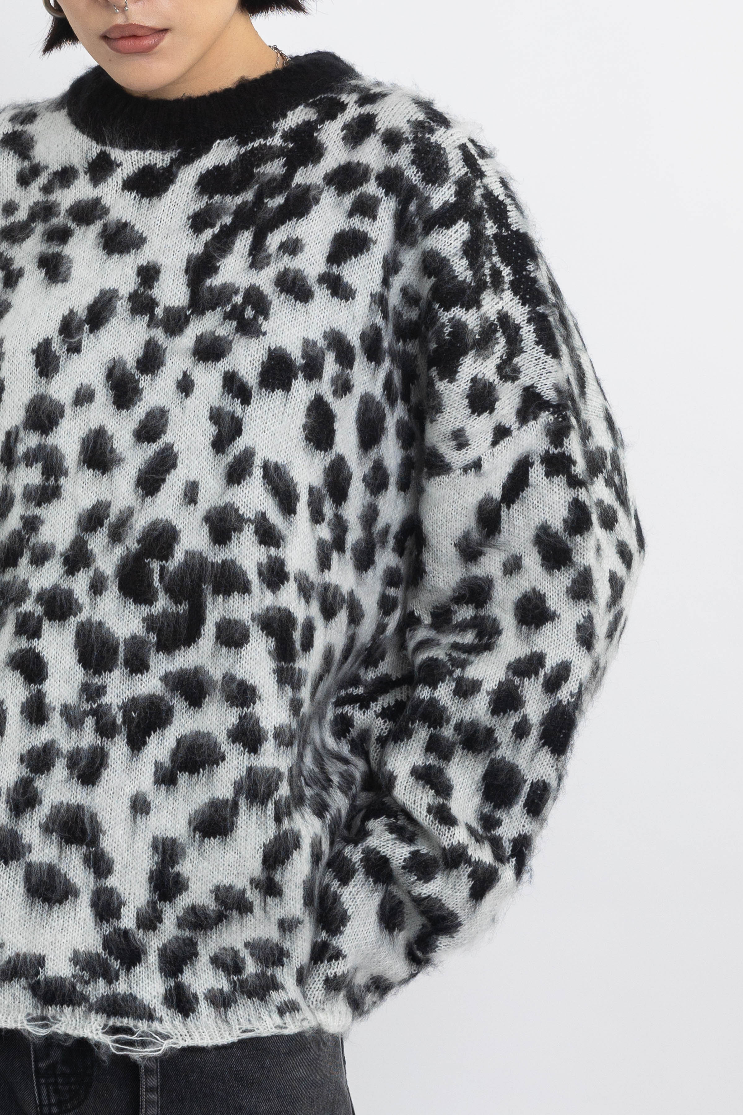 THE ROLLY DALMATIAN PRINT RELAXED KNIT JUMPER  - VIA THE RAGGED PRIEST | Only €86 | NOW AVAILABLE TO SHOP at IAMINHATELOVE 