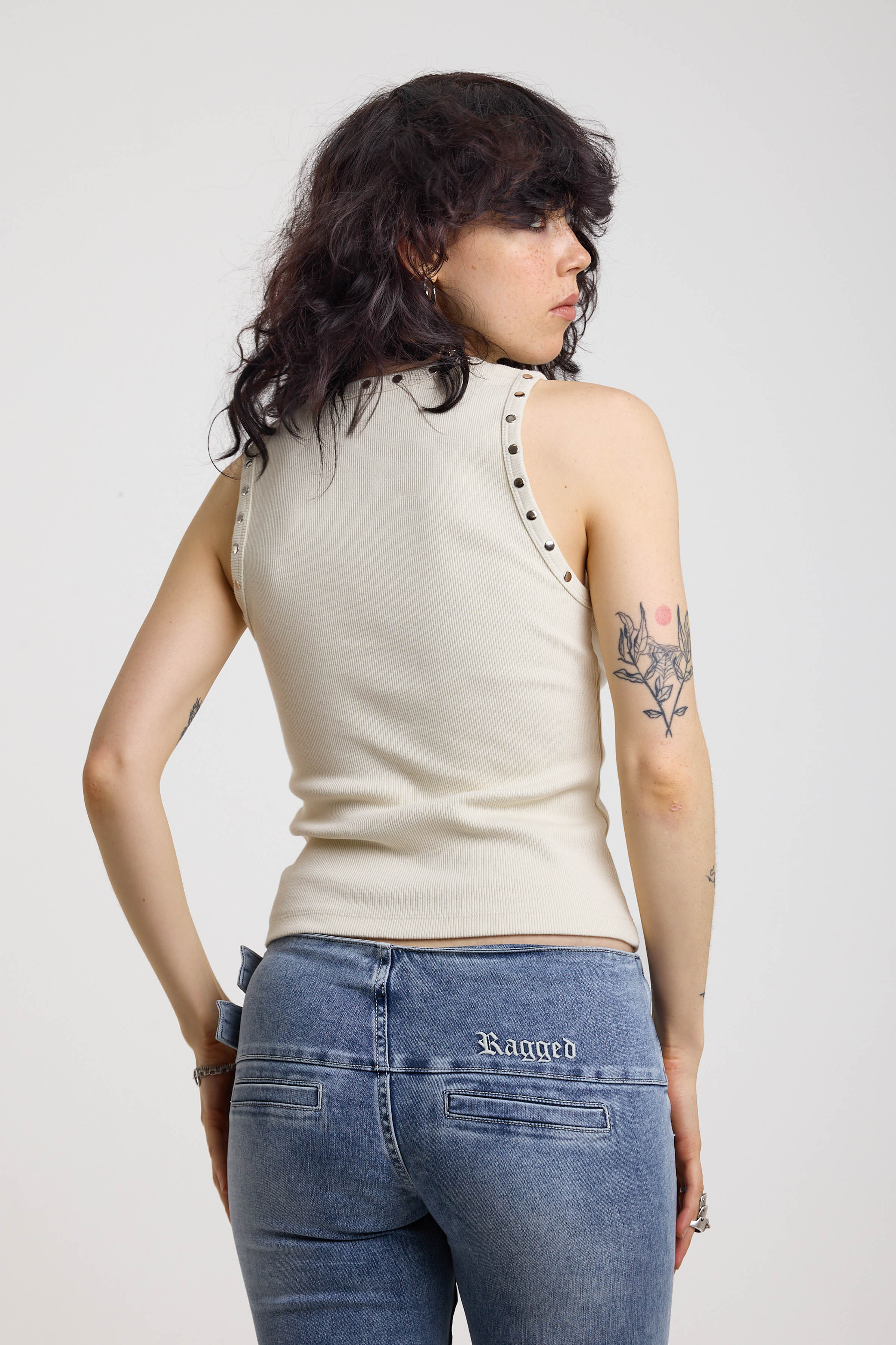 THE SCATTER PIERCING EYELET TANK TOP  - VIA THE RAGGED PRIEST | Only €52 | NOW AVAILABLE TO SHOP at IAMINHATELOVE 