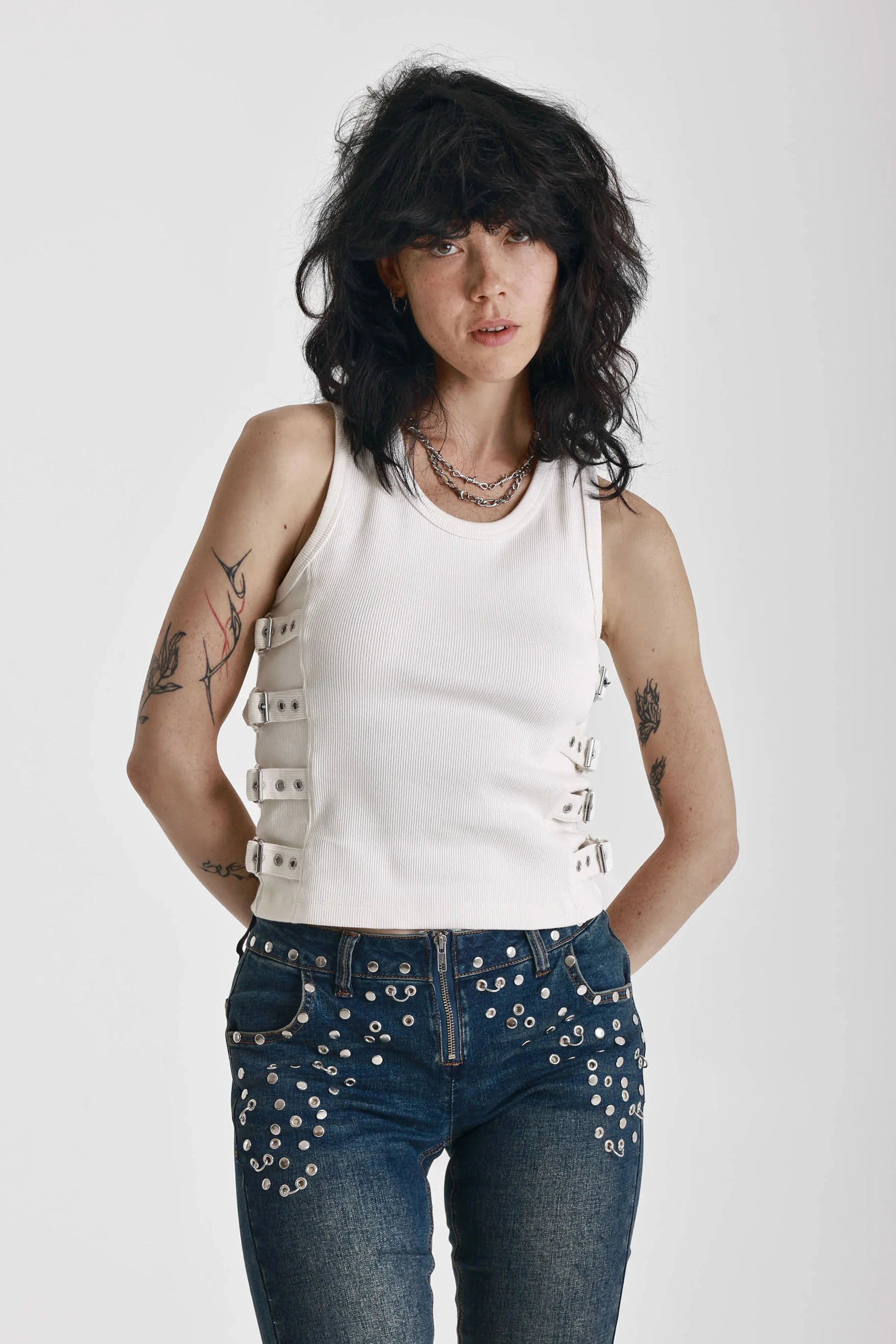 THE STRAIGHT BUCKLE STRAP TANK TOP  - VIA THE RAGGED PRIEST | Only €68 | NOW AVAILABLE TO SHOP at IAMINHATELOVE 