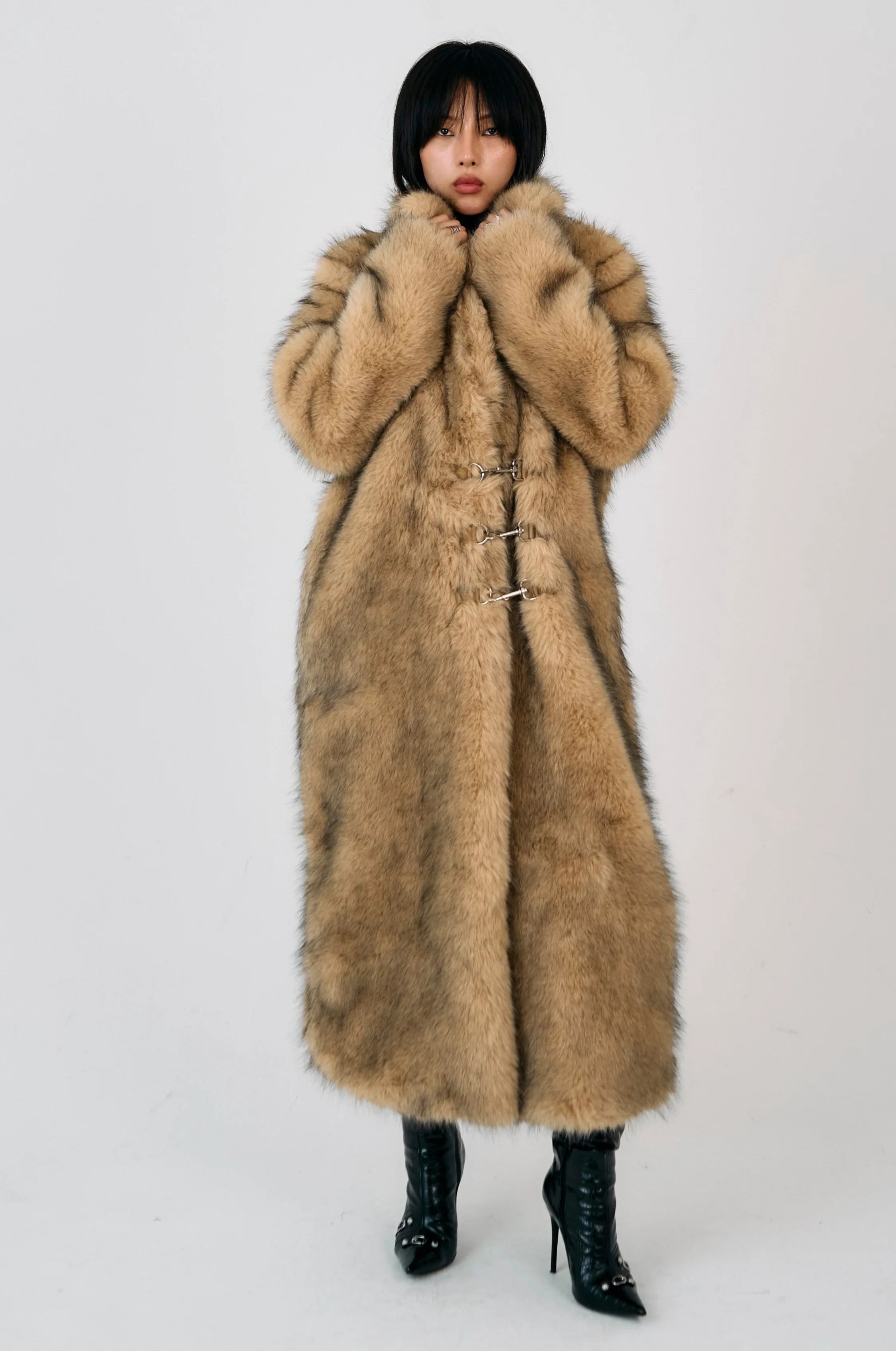THE TARA FAUX FUR MAXI COAT  - VIA THE RAGGED PRIEST | Only €275 | NOW AVAILABLE TO SHOP at IAMINHATELOVE 