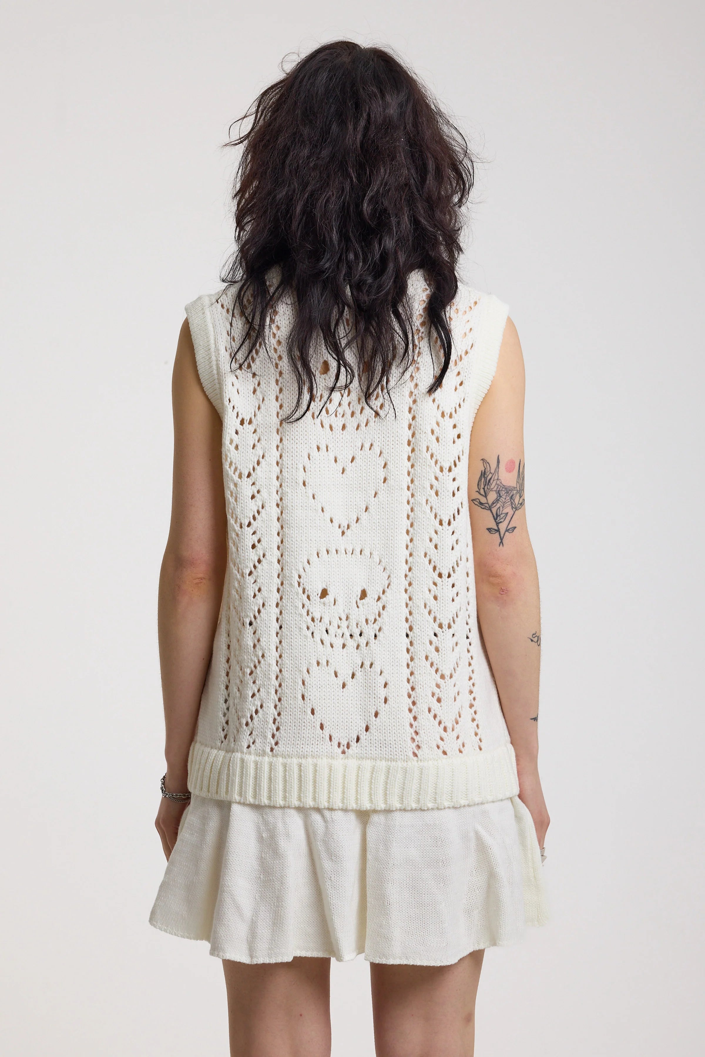 THE TENDER SKULL POINTELLE KNIT MINI DRESS  - VIA THE RAGGED PRIEST | Only €74 | NOW AVAILABLE TO SHOP at IAMINHATELOVE 