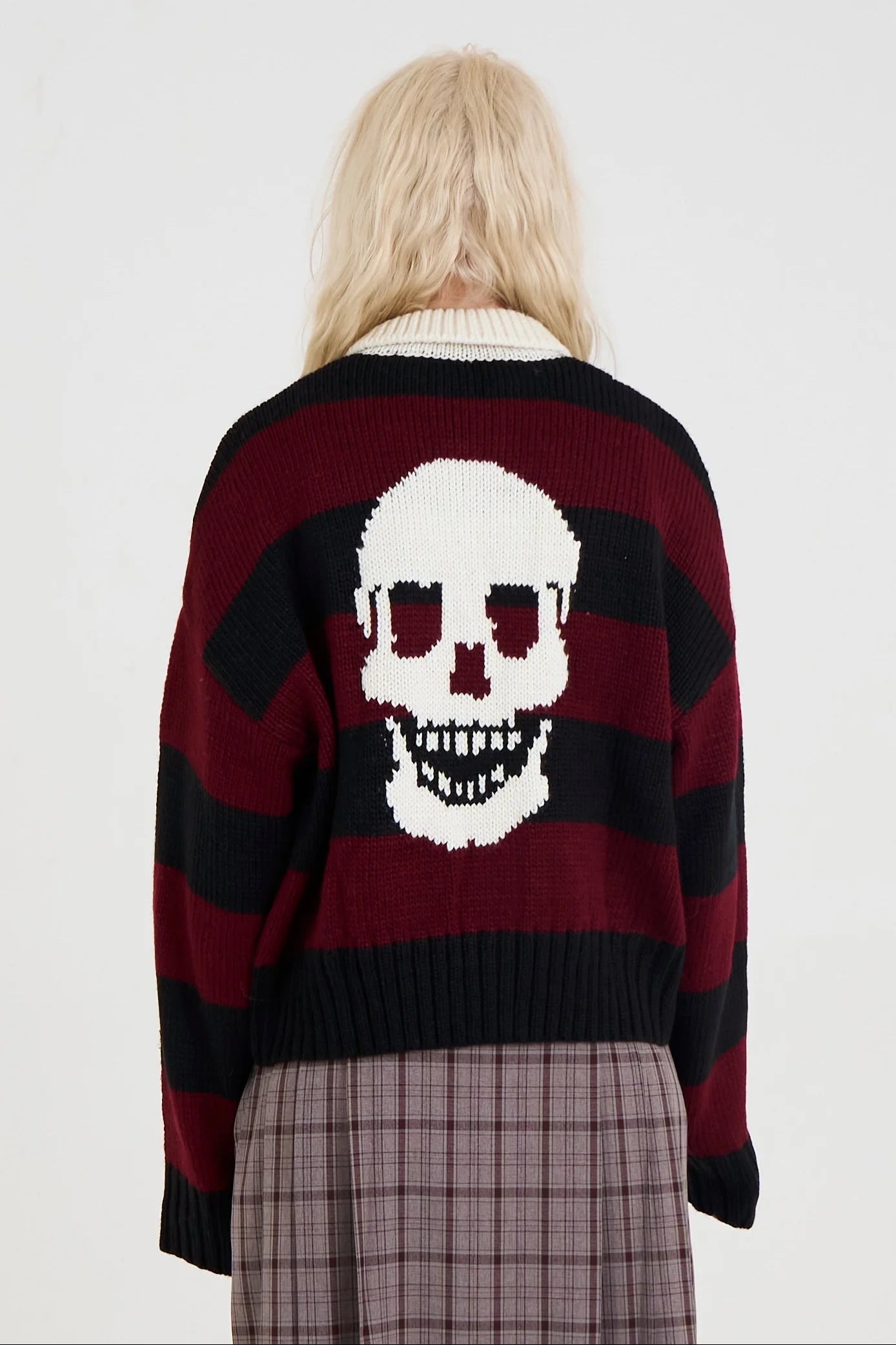 THE TROPHY STRIPE SKULL RUGBY KNIT  - VIA THE RAGGED PRIEST | Only €88 | NOW AVAILABLE TO SHOP at IAMINHATELOVE 