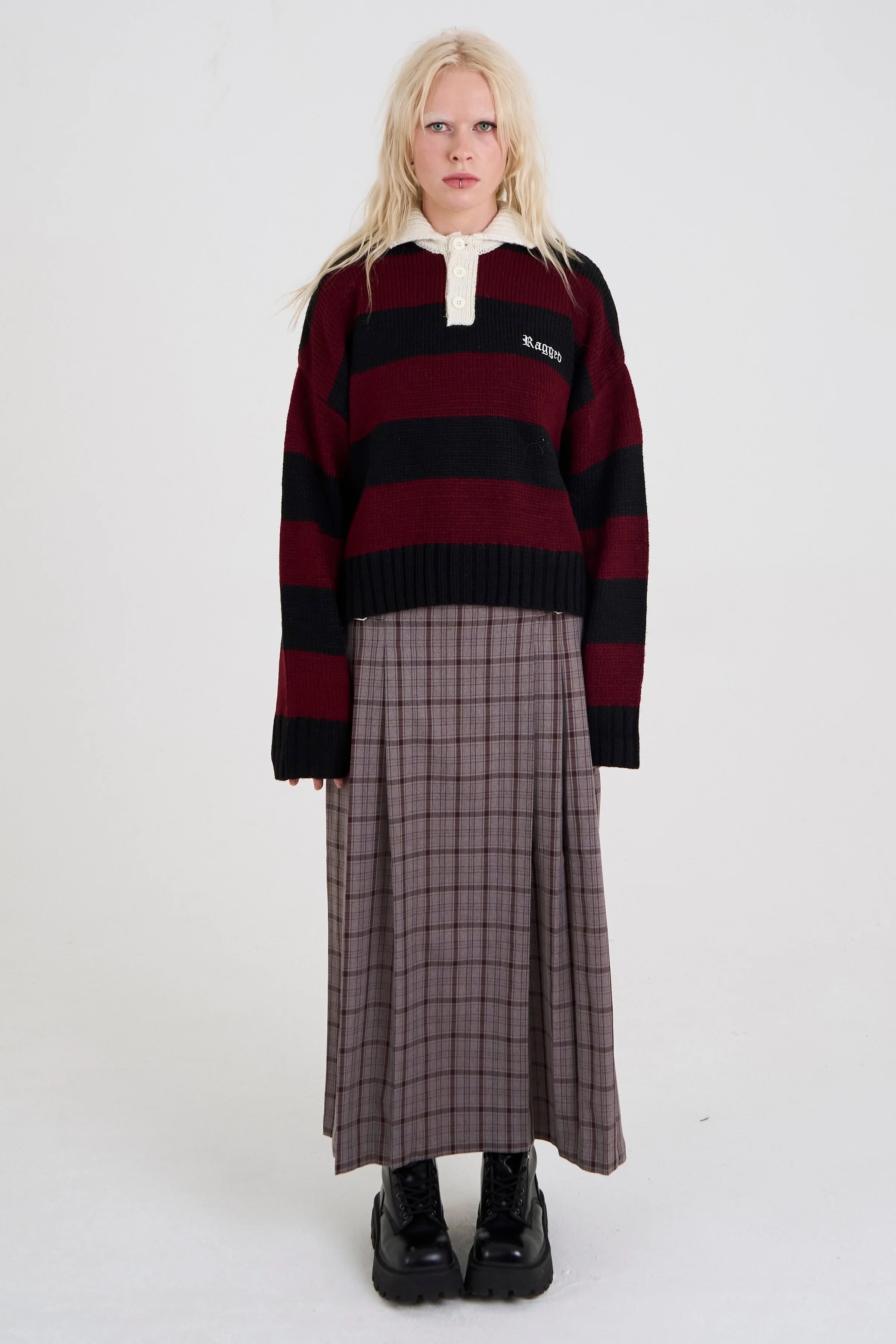 THE TROPHY STRIPE SKULL RUGBY KNIT  - VIA THE RAGGED PRIEST | Only €88 | NOW AVAILABLE TO SHOP at IAMINHATELOVE 