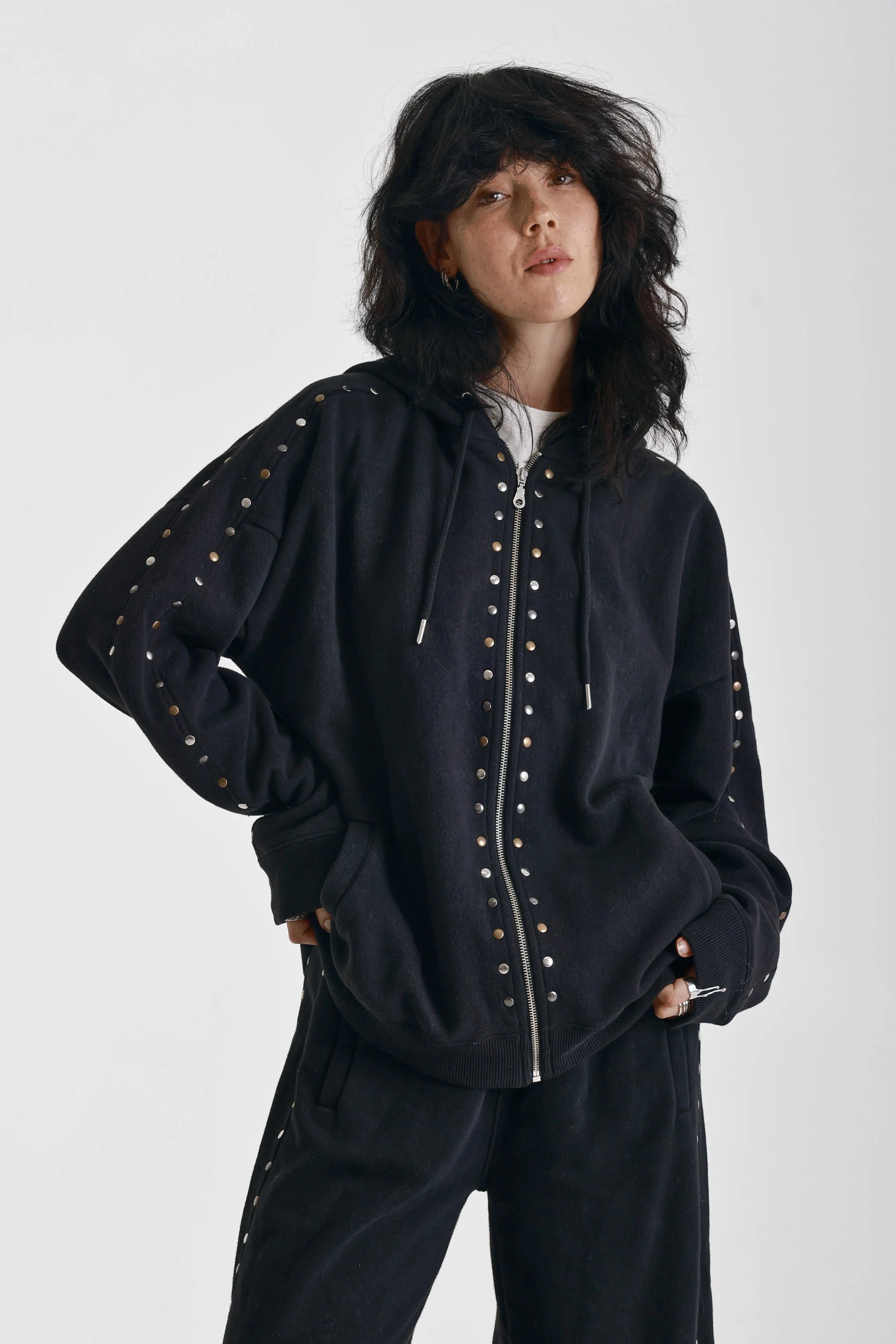 THE VEGAS OVERSIZED STUDDED HOODIE  - VIA THE RAGGED PRIEST | Only €125 | NOW AVAILABLE TO SHOP at IAMINHATELOVE 