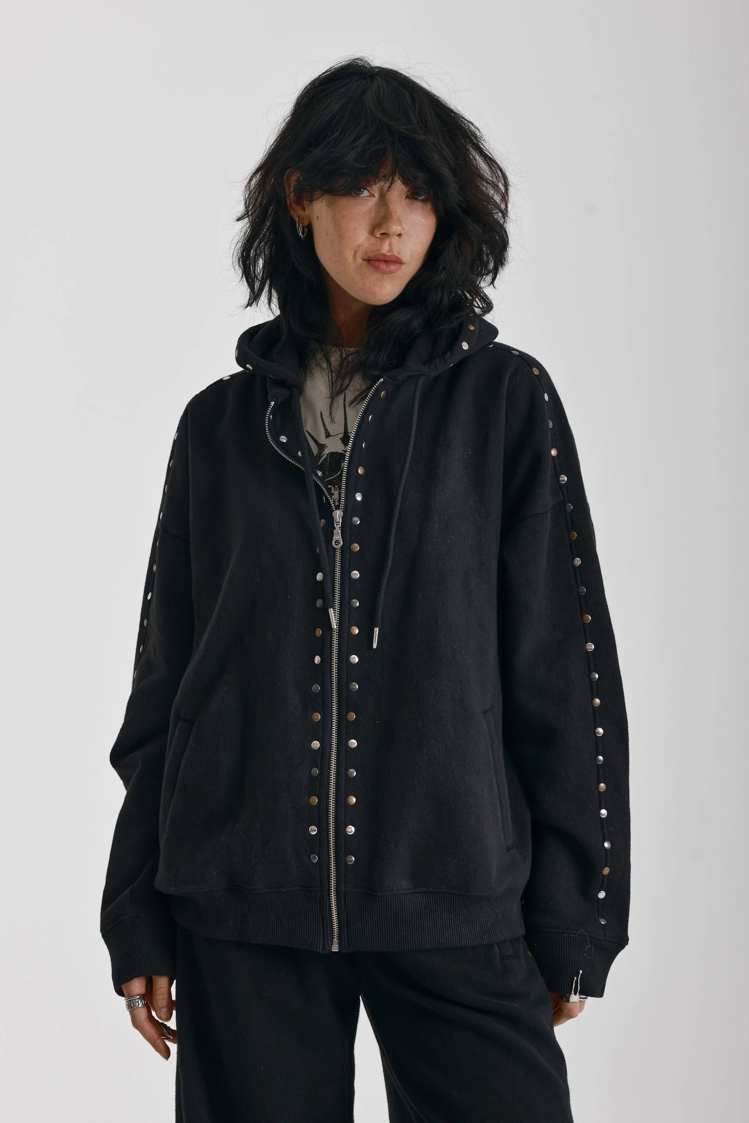 THE VEGAS OVERSIZED STUDDED HOODIE  - VIA THE RAGGED PRIEST | Only €125 | NOW AVAILABLE TO SHOP at IAMINHATELOVE 