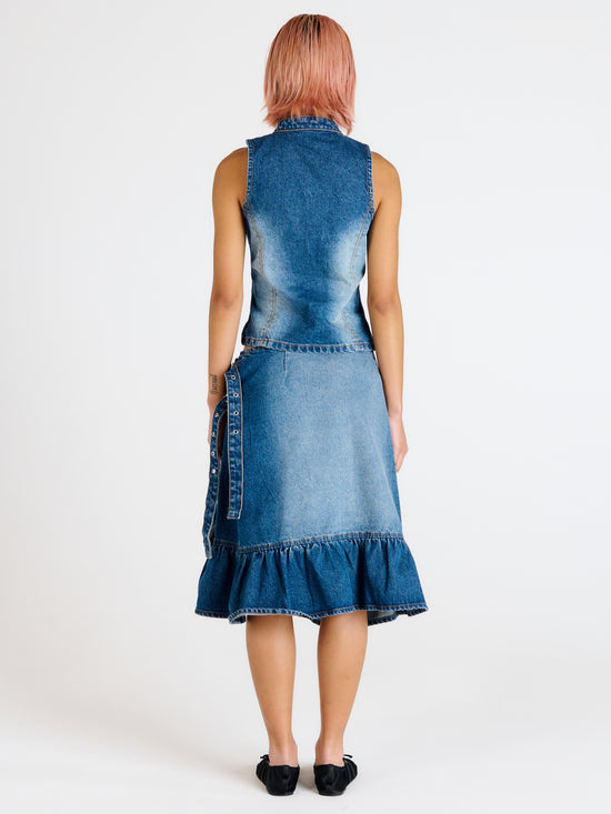 REIGN BUCKLE DENIM TOP  - VIA THE RAGGED PRIEST | Only €55 | NOW AVAILABLE TO SHOP at IAMINHATELOVE