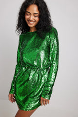 SEQUIN DETAIL W/ A DEEP OPEN BACK MINI DRESS - EXCLUSIVE  from NA-KD - Just $139.00! SHOP NOW AT IAMINHATELOVE BOTH IN STORE FOR CYPRUS AND ONLINE WORLDWIDE