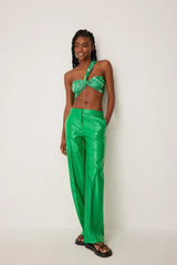 SHINY PU STRAIGHT FIT SUMMER PANTS - EXCLUSIVE Pants from NA-KD - Just $68.00! SHOP NOW AT IAMINHATELOVE BOTH IN STORE FOR CYPRUS AND ONLINE WORLDWIDE