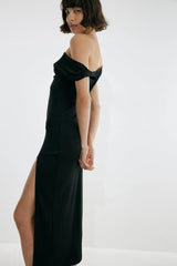 SLIP SHOULDER HIGH SLIT PARTY DRESS - EXCLUSIVE Dresses from NA-KD - Just $75.00! SHOP NOW AT IAMINHATELOVE BOTH IN STORE FOR CYPRUS AND ONLINE WORLDWIDE