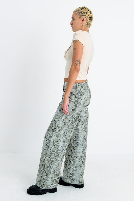 THE RELEASE DENIM - GREEN SNAKE WASH  - VIA THE RAGGED PRIEST | Only €87 | NOW AVAILABLE TO SHOP at IAMINHATELOVE