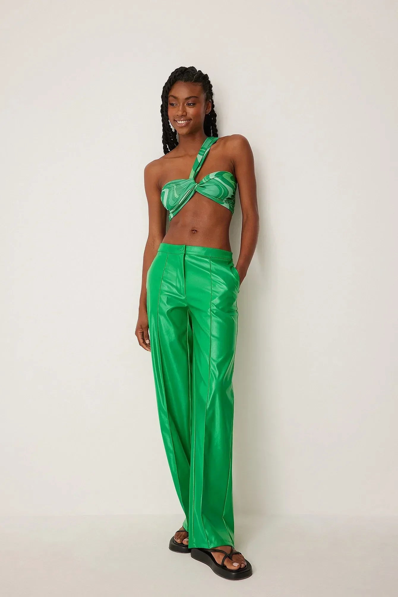THE ONE SHOULDER TWISTED FRONT CROP TOP - EXCLUSIVE Tops from NA-KD - Just $36.00! SHOP NOW AT IAMINHATELOVE BOTH IN STORE FOR CYPRUS AND ONLINE WORLDWIDE