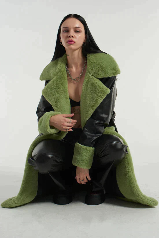 BRUISER FAUX LEATHER TRENCH COAT - EXCLUSIVE Coats & Jackets from THE RAGGED PRIEST - Just $165.00! SHOP NOW AT IAMINHATELOVE BOTH IN STORE FOR CYPRUS AND ONLINE WORLDWIDE