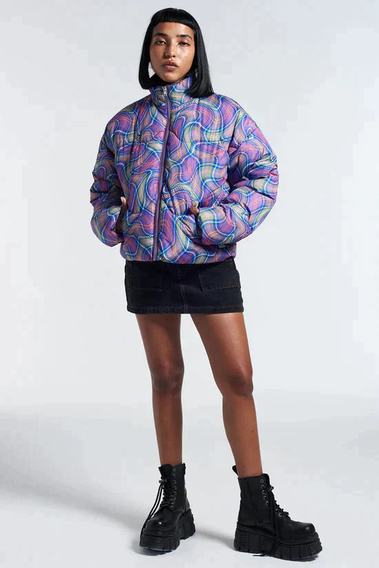 WARPED CROPPED PUFFER JACKET  - VIA THE RAGGED PRIEST | Only €99 | NOW AVAILABLE TO SHOP at IAMINHATELOVE
