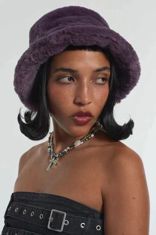 HONEY FAUX FUR HAT - EXCLUSIVE BUCKET HATS from THE RAGGED PRIEST - Just $37.00! SHOP NOW AT IAMINHATELOVE BOTH IN STORE FOR CYPRUS AND ONLINE WORLDWIDE