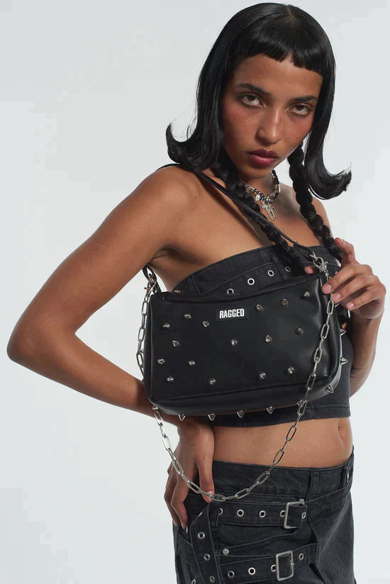 STUDDED CHARM FAUX LEATHER BAG - EXCLUSIVE Bags from THE RAGGED PRIEST - Just $65.00! SHOP NOW AT IAMINHATELOVE BOTH IN STORE FOR CYPRUS AND ONLINE WORLDWIDE