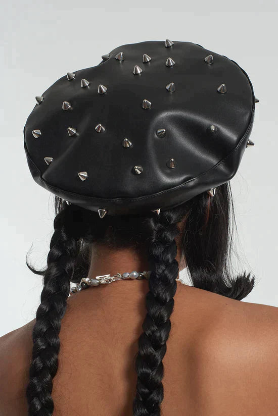 TRINITY STUDDED BERET - EXCLUSIVE Hats from IAMINHATELOVE - Just €48! SHOP NOW AT IAMINHATELOVE BOTH IN STORE FOR CYPRUS AND ONLINE WORLDWIDE @ IAMINHATELOVE.COM